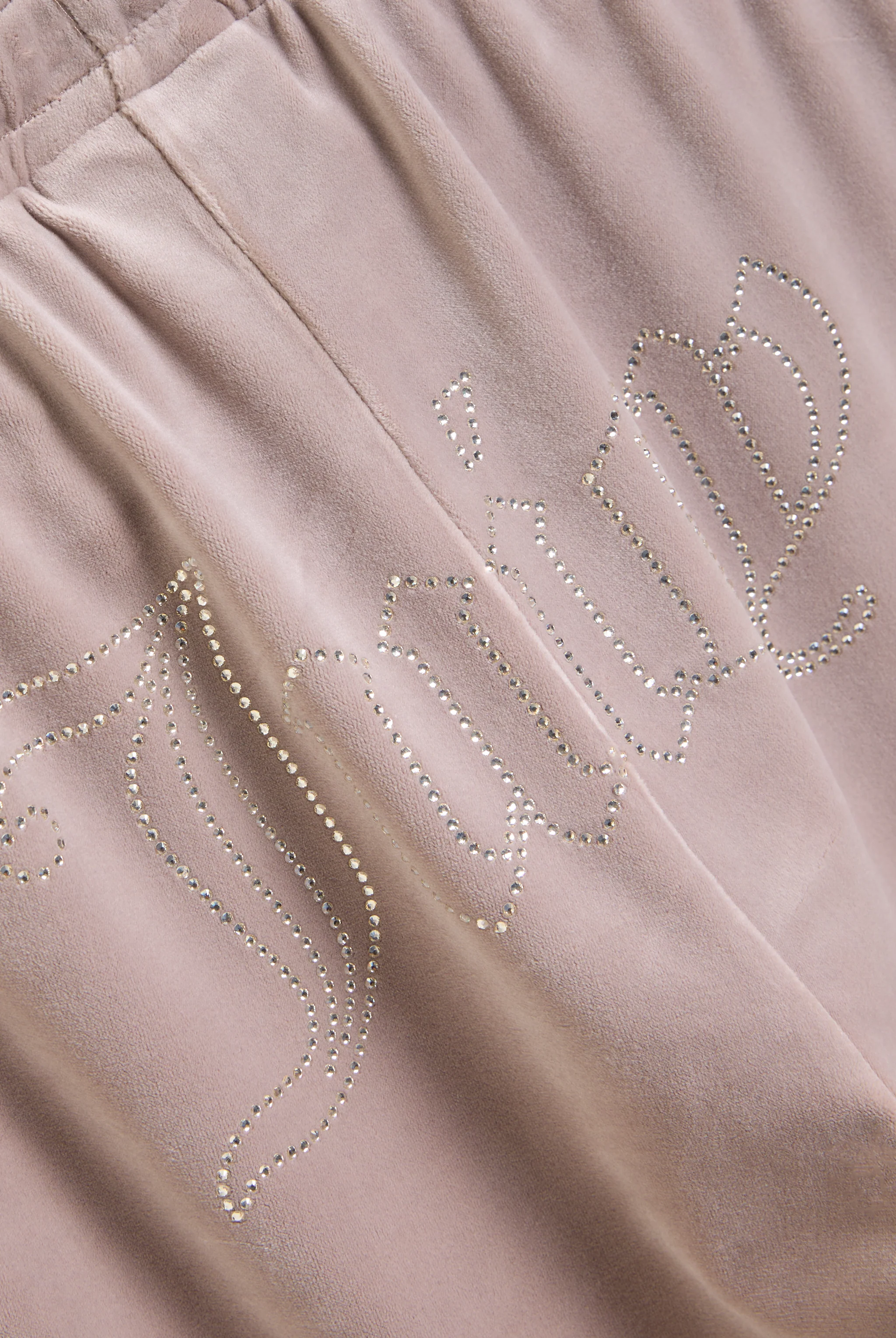 FUNGI VELOUR OUTLINE DIAMANTÉ TRACKSUIT BOTTOM - Image 6