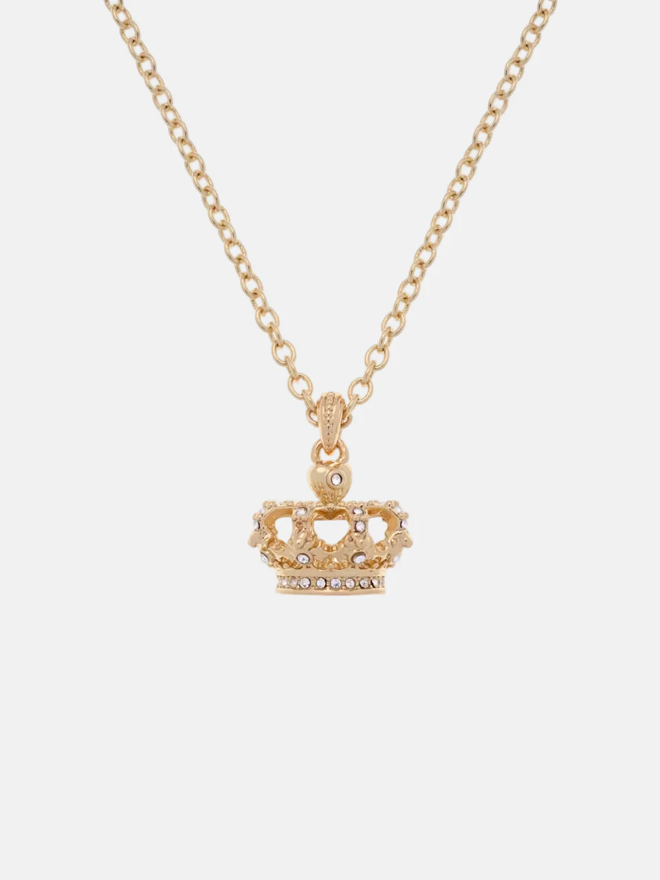 GOLD TONE CRYSTAL HERITAGE CROWN PENDANT - Image 3