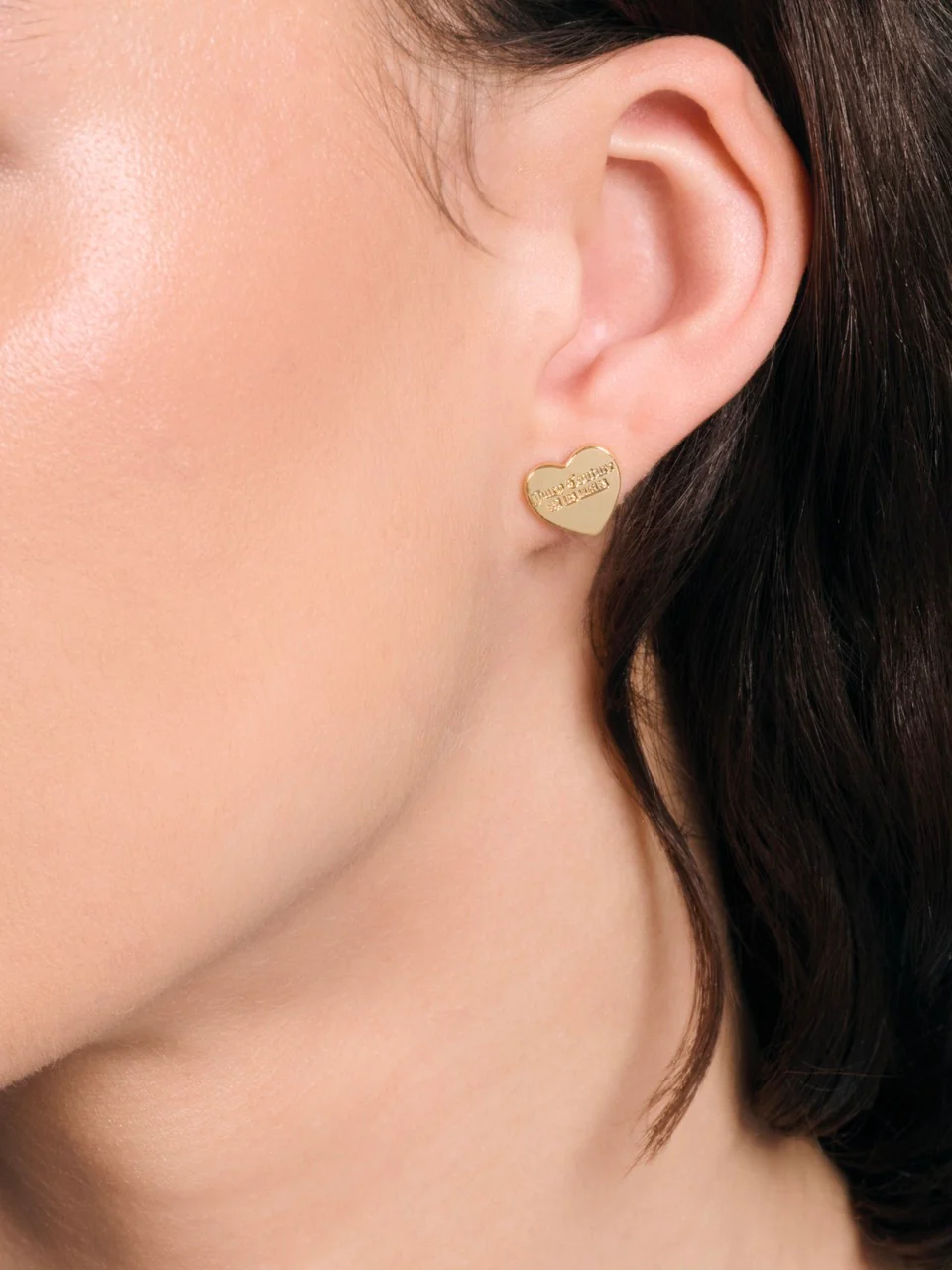 GOLD TONE JUICY COUTURE HEART STUD EARRING - Image 2