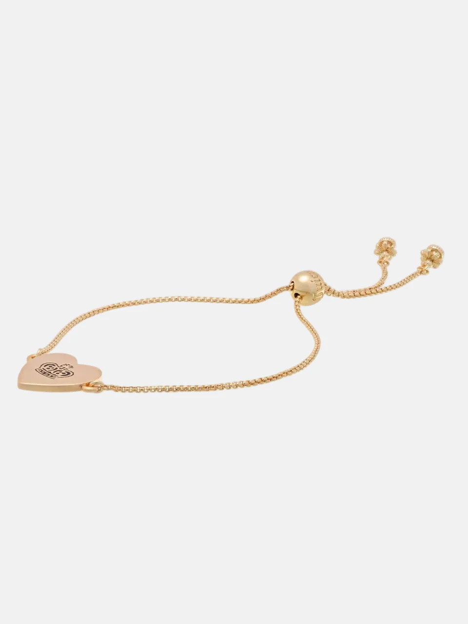 GOLD TONE JUICY COUTURE REVERSIBLE HEART ADJUSTABLE BRACELET - Image 5