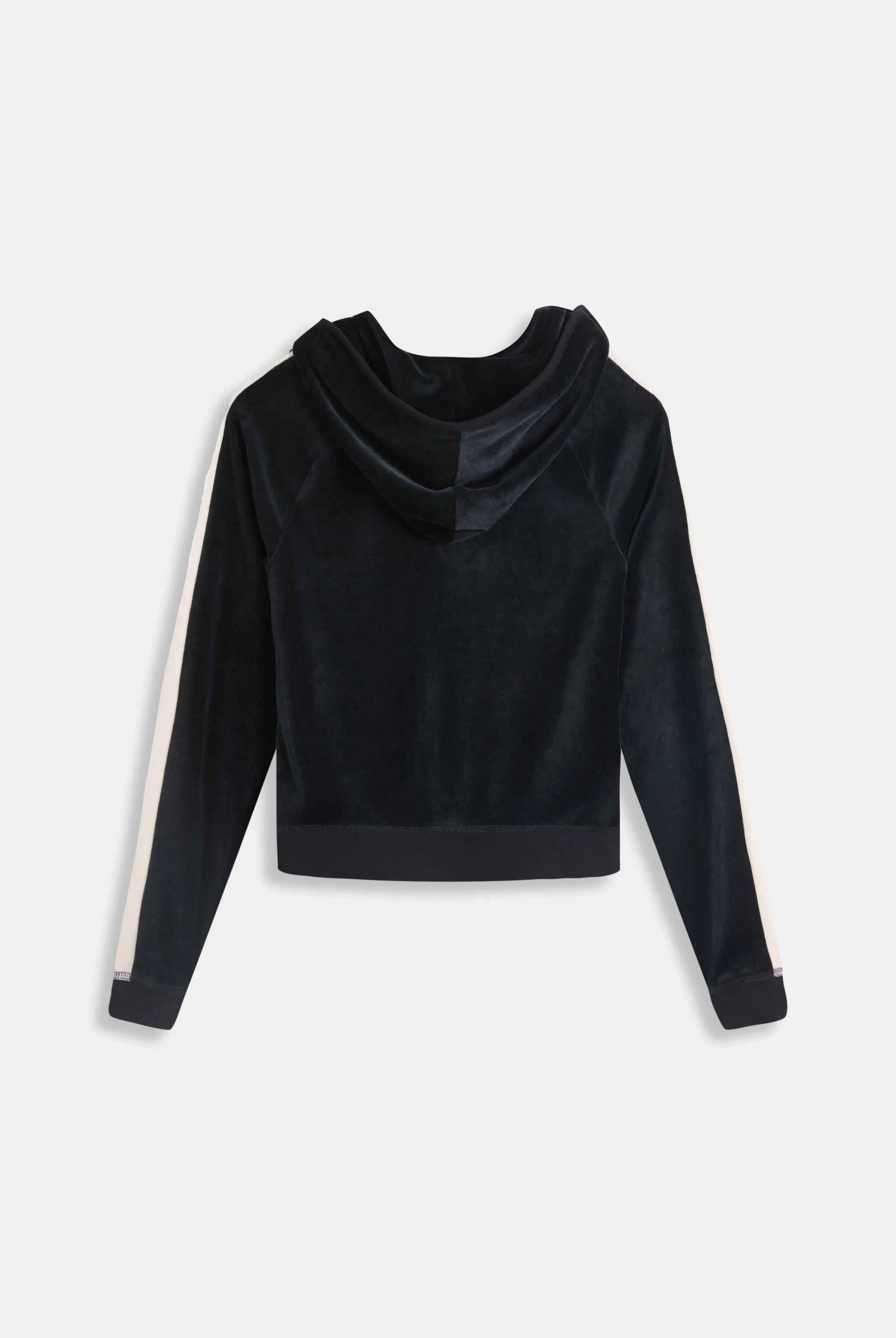 BLACK STRIPE BAMBOO VELOUR HERITAGE HOODIE - Image 6