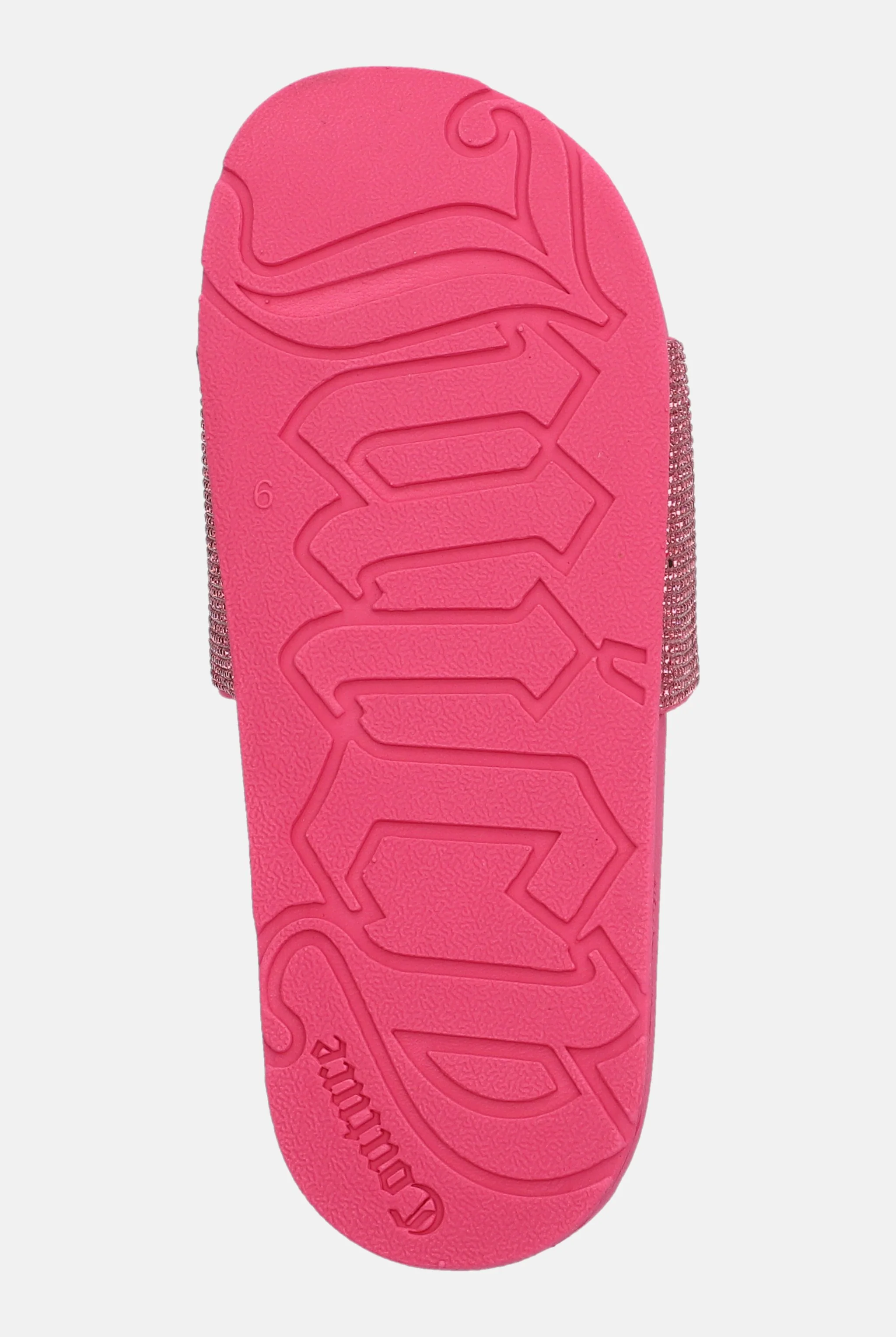 HOT PINK DIAMANTÉ VELOUR SLIDER - Image 3