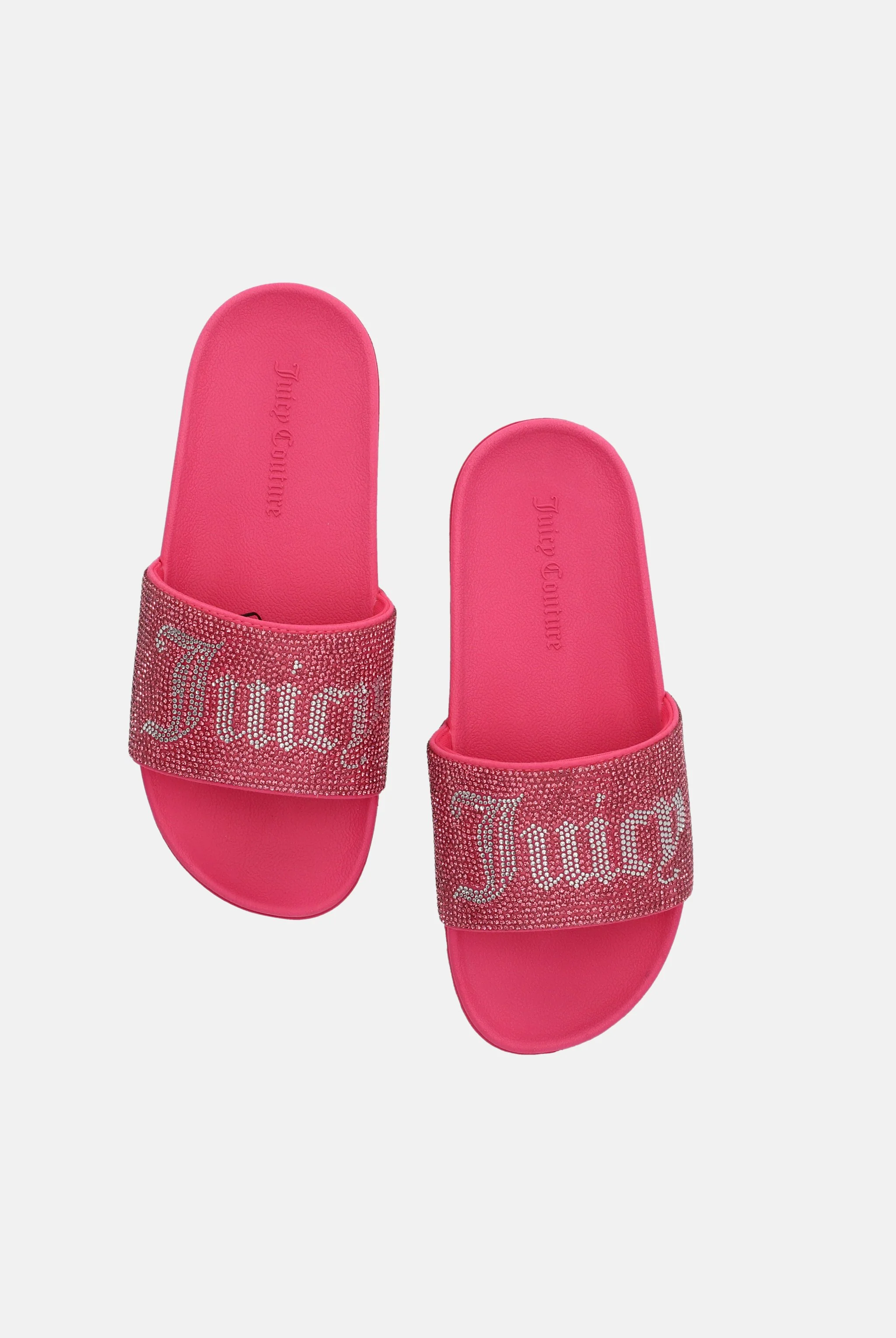 HOT PINK DIAMANTÉ VELOUR SLIDER - Image 4