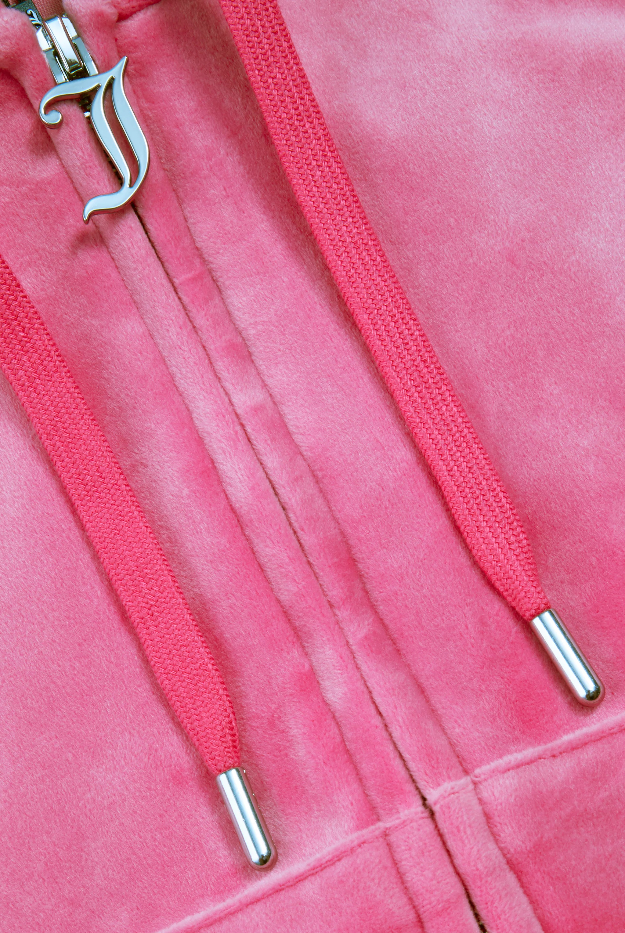 HOT PINK DIAMANTÉ VELOUR ZIP-THROUGH HOODIE - Image 10