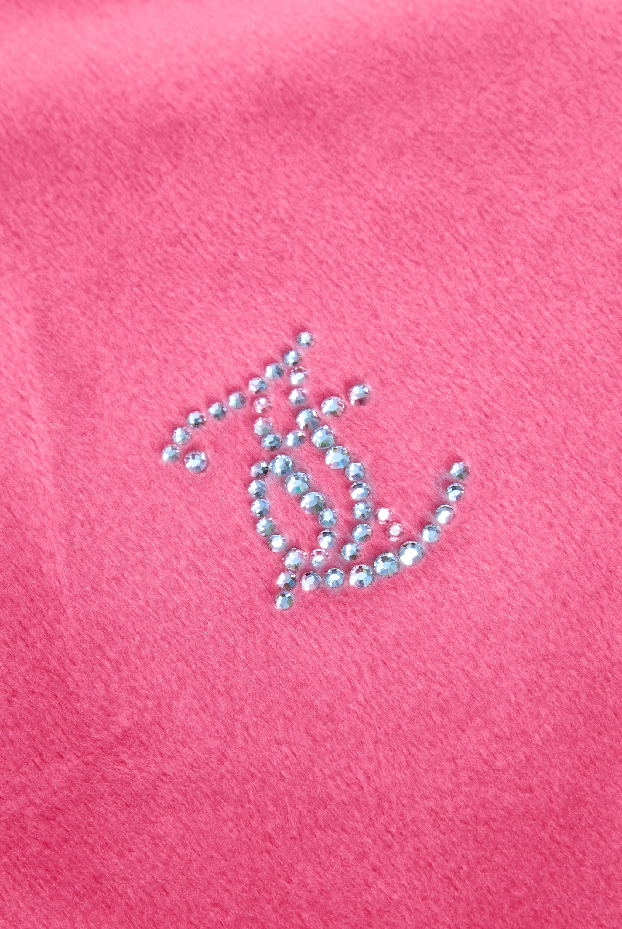 HOT PINK DIAMANTÉ VELOUR ZIP-THROUGH HOODIE - Image 11