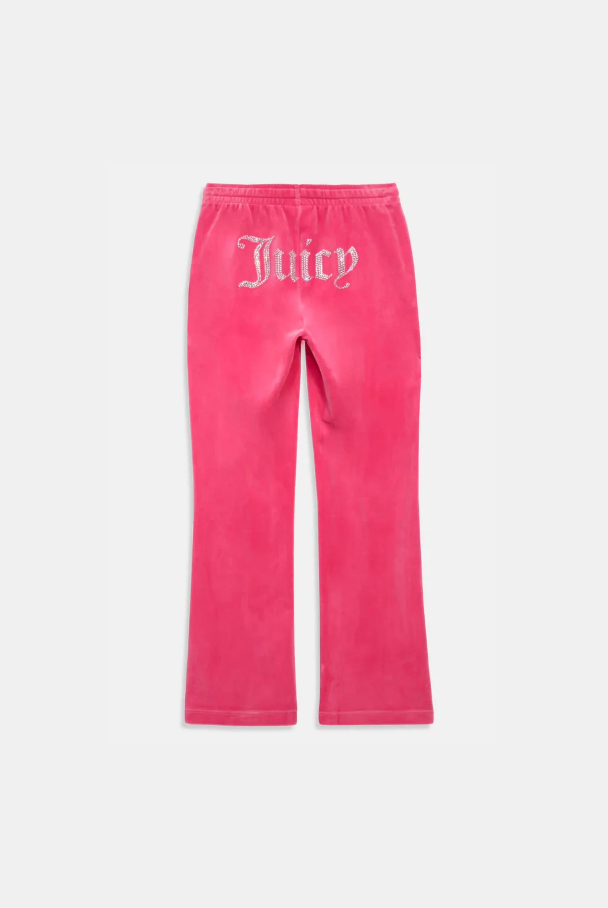 HOT PINK VELOUR DIAMANTÉ TRACKSUIT BOTTOM - Image 4