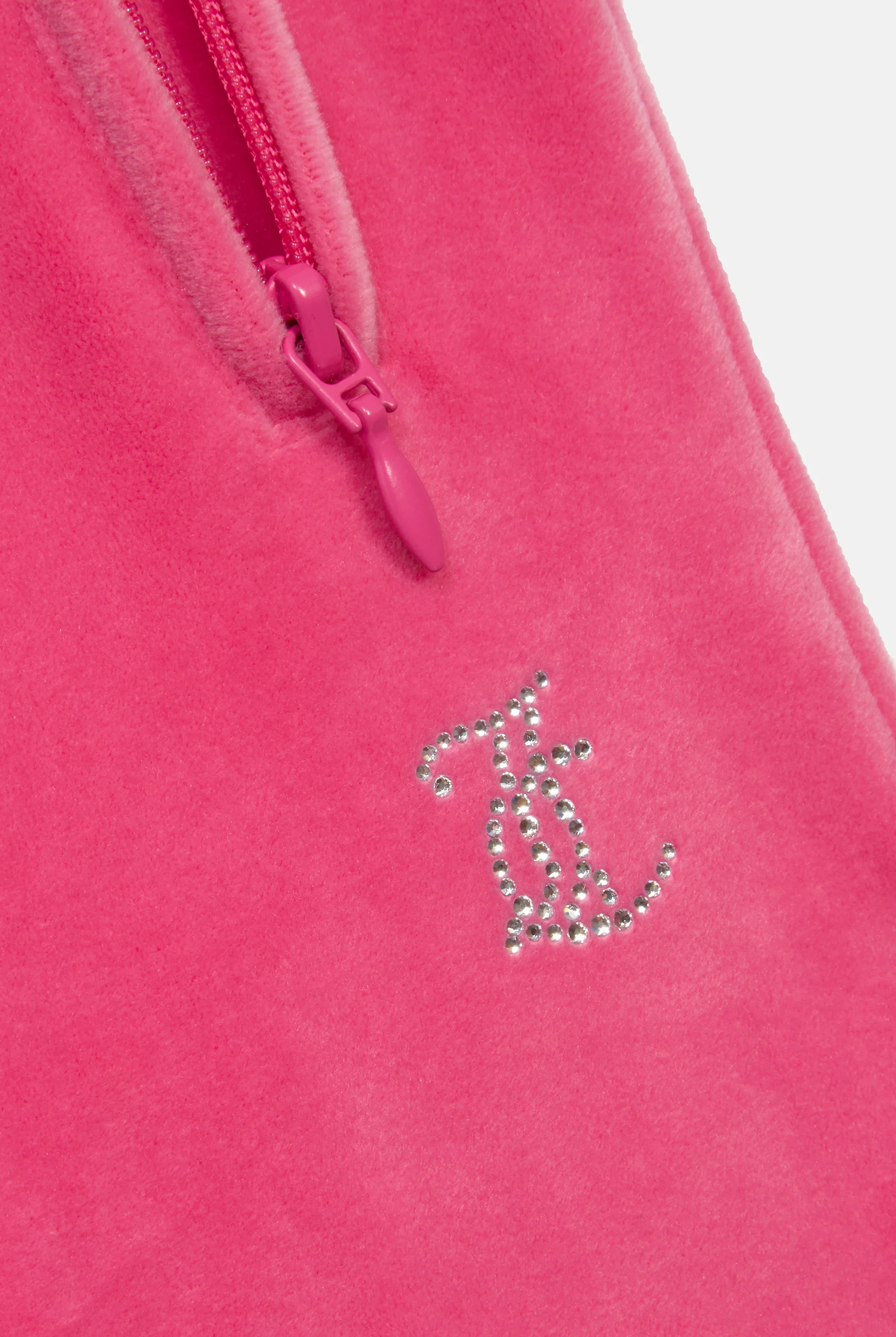 HOT PINK VELOUR DIAMANTÉ TRACKSUIT BOTTOM - Image 7