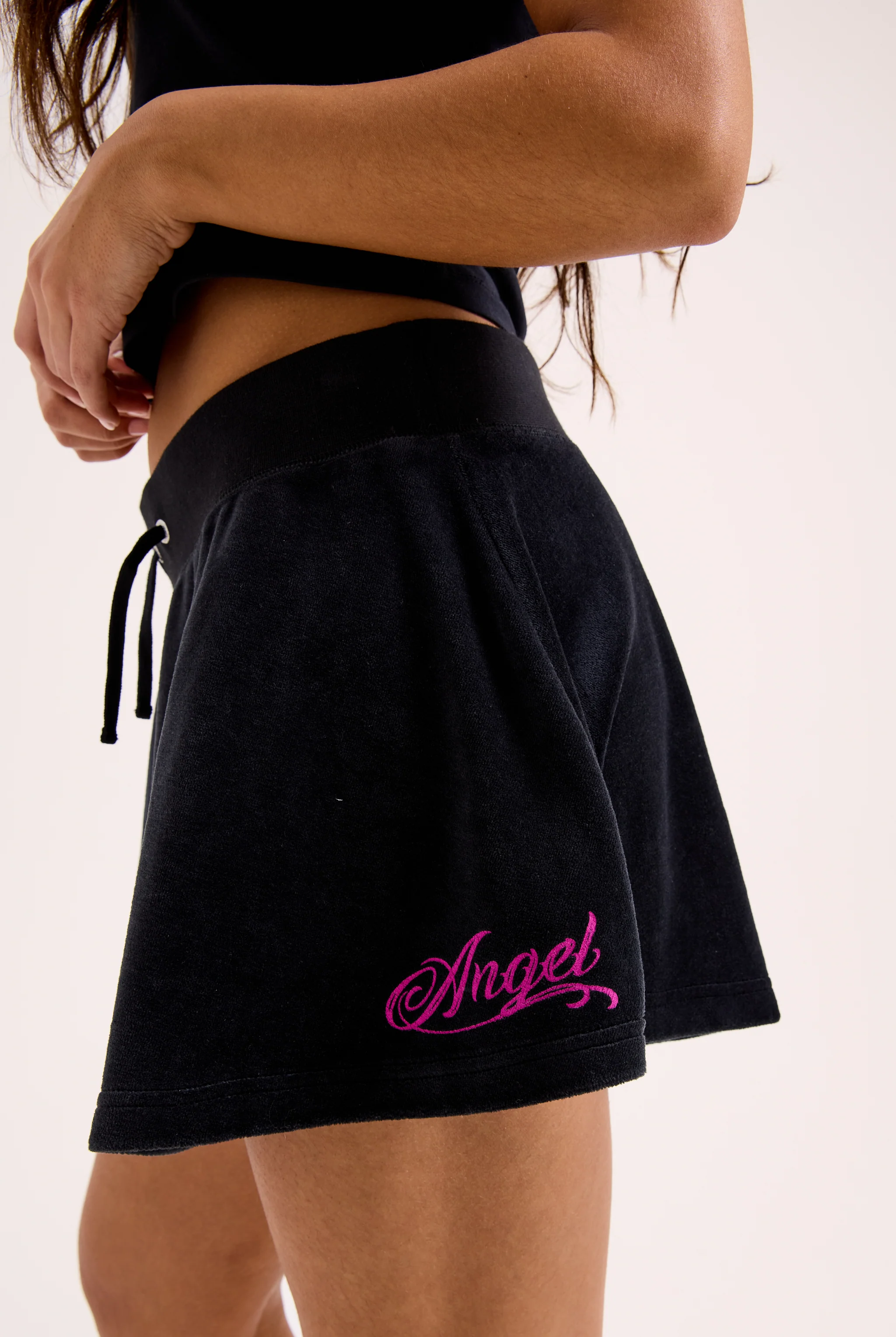 BLACK JUICY ANGEL COTTON VELOUR SKIRT - Image 5