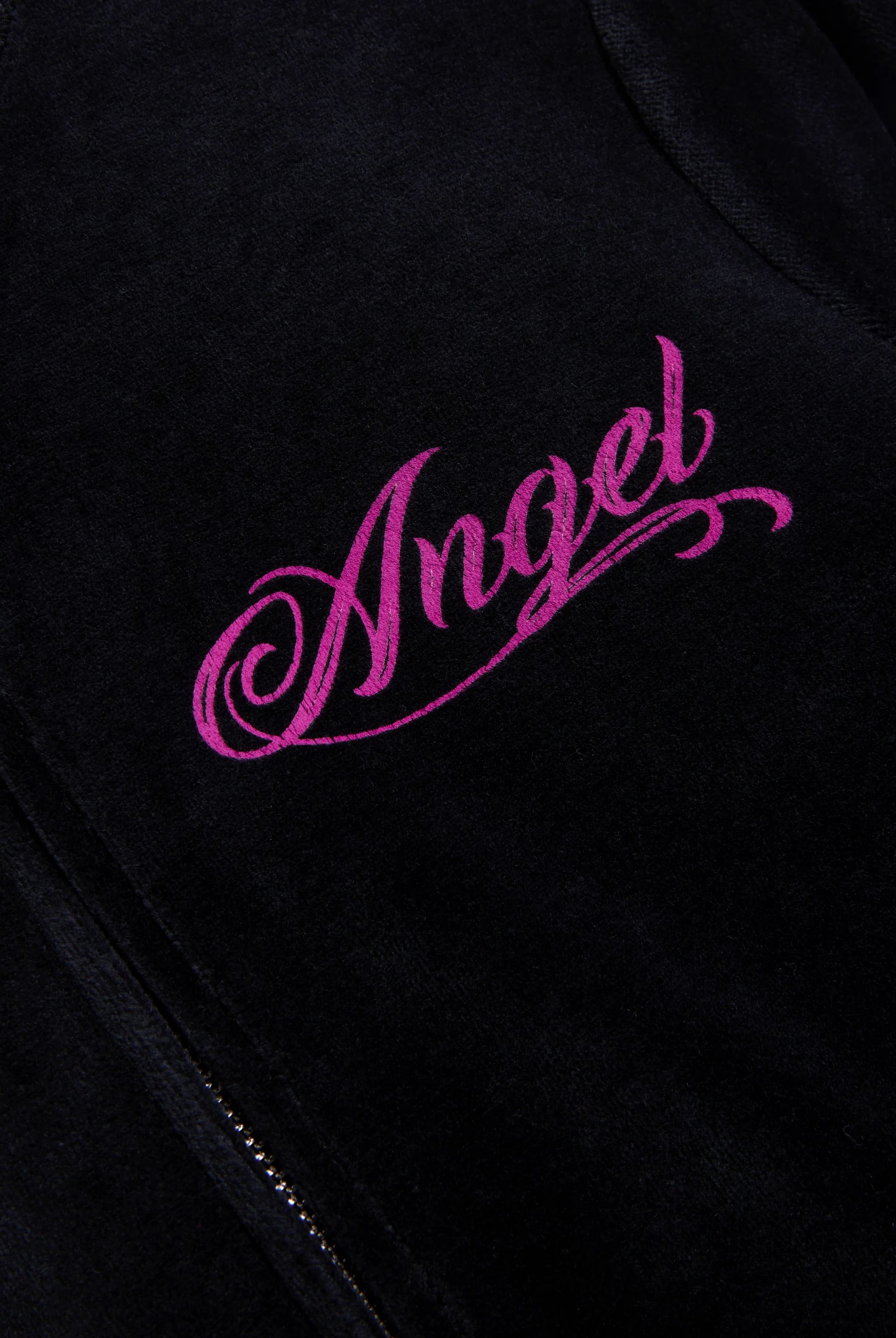 BLACK JUICY ANGEL COTTON VELOUR TRACK TOP - Image 8