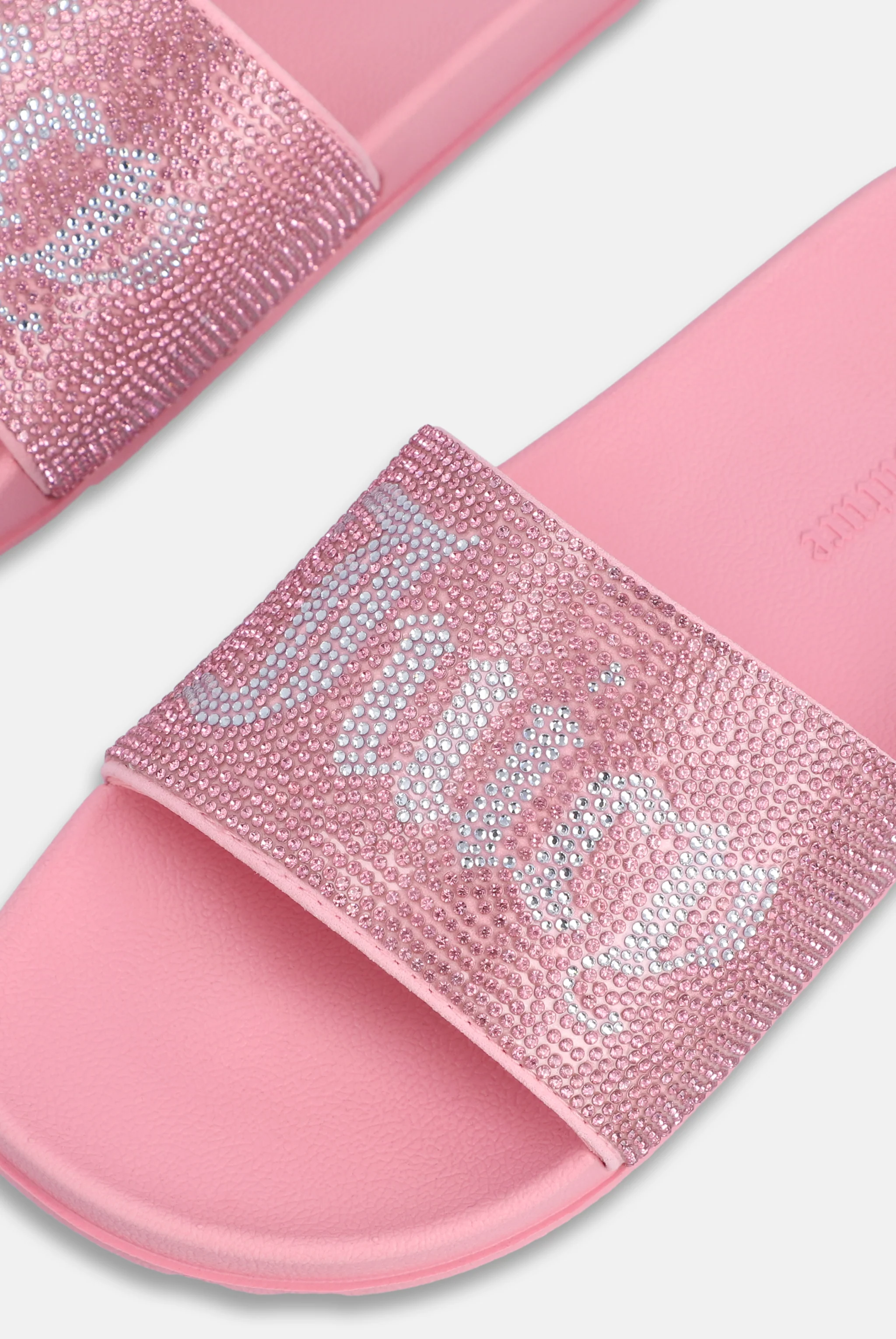 JUICY PINK DIAMANTÉ VELOUR SLIDER - Image 3