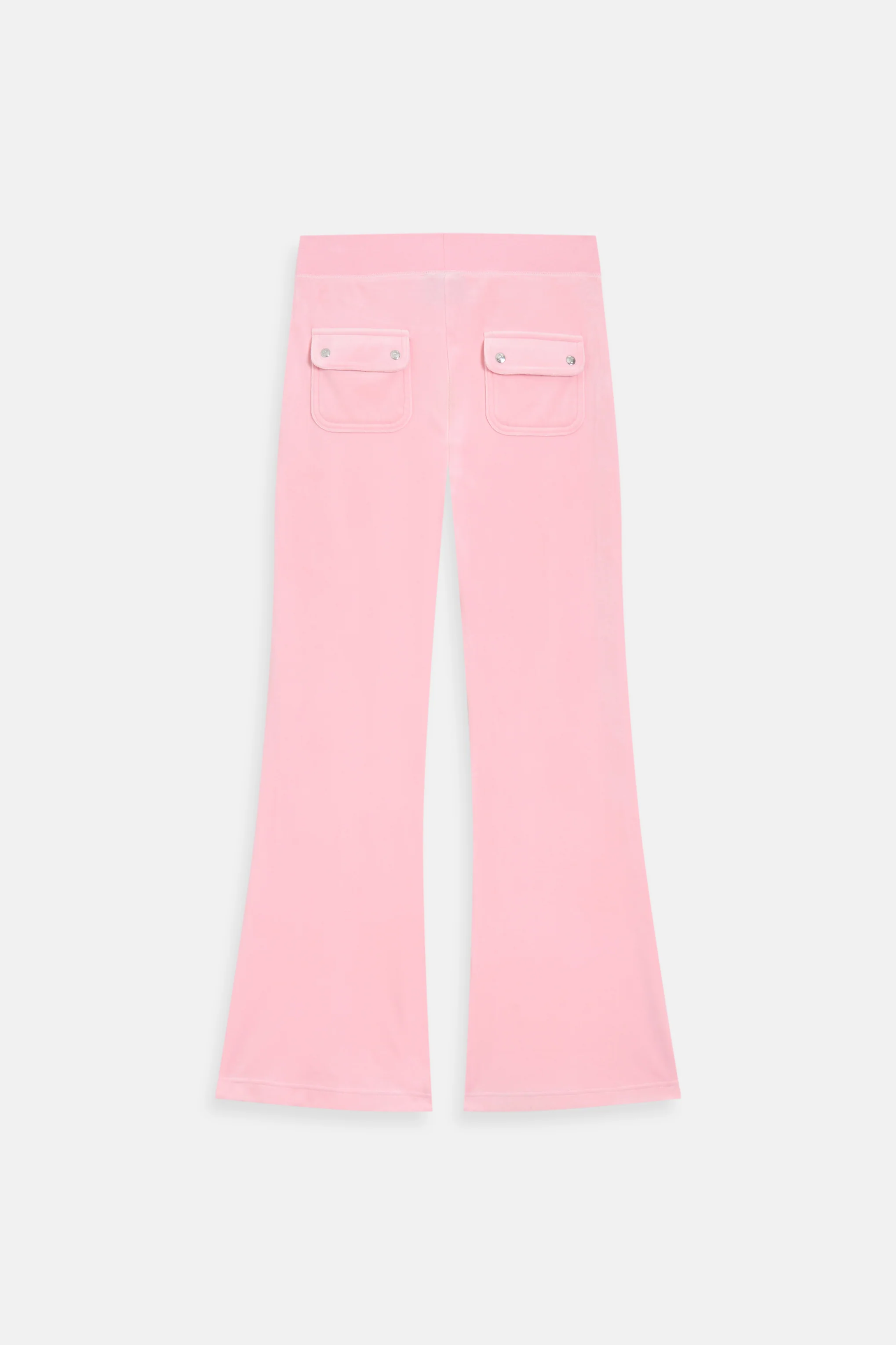 JUICY PINK  LOW RISE FLARE CLASSIC VELOUR TRACK PANT - Image 4