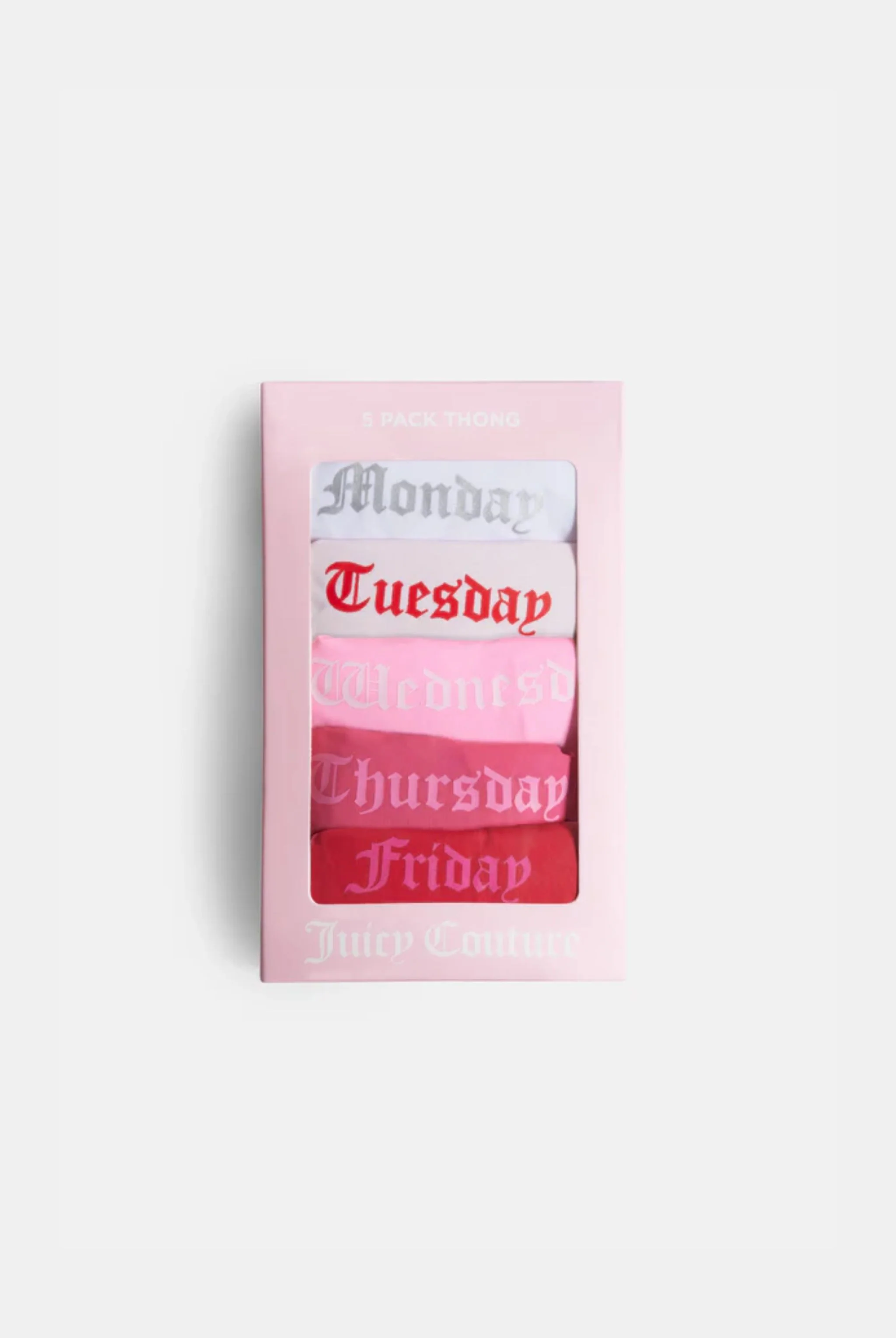 'MONDAY TO FRIDAY' PACK OF 5 THONGS - Image 3
