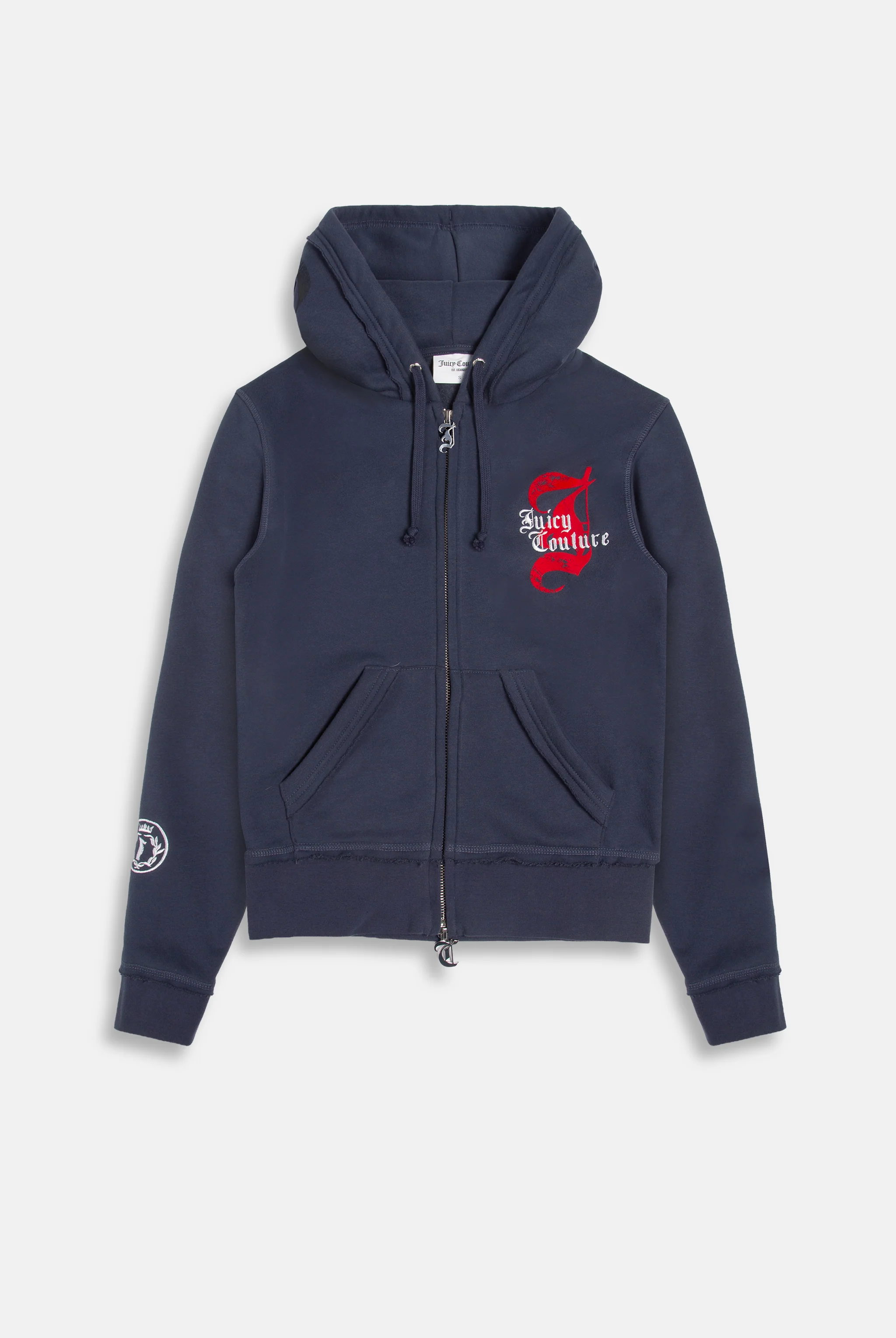 MOOD INDIGO LONGLINE FLEECE ZIP THROUGH HOODIE - Image 2