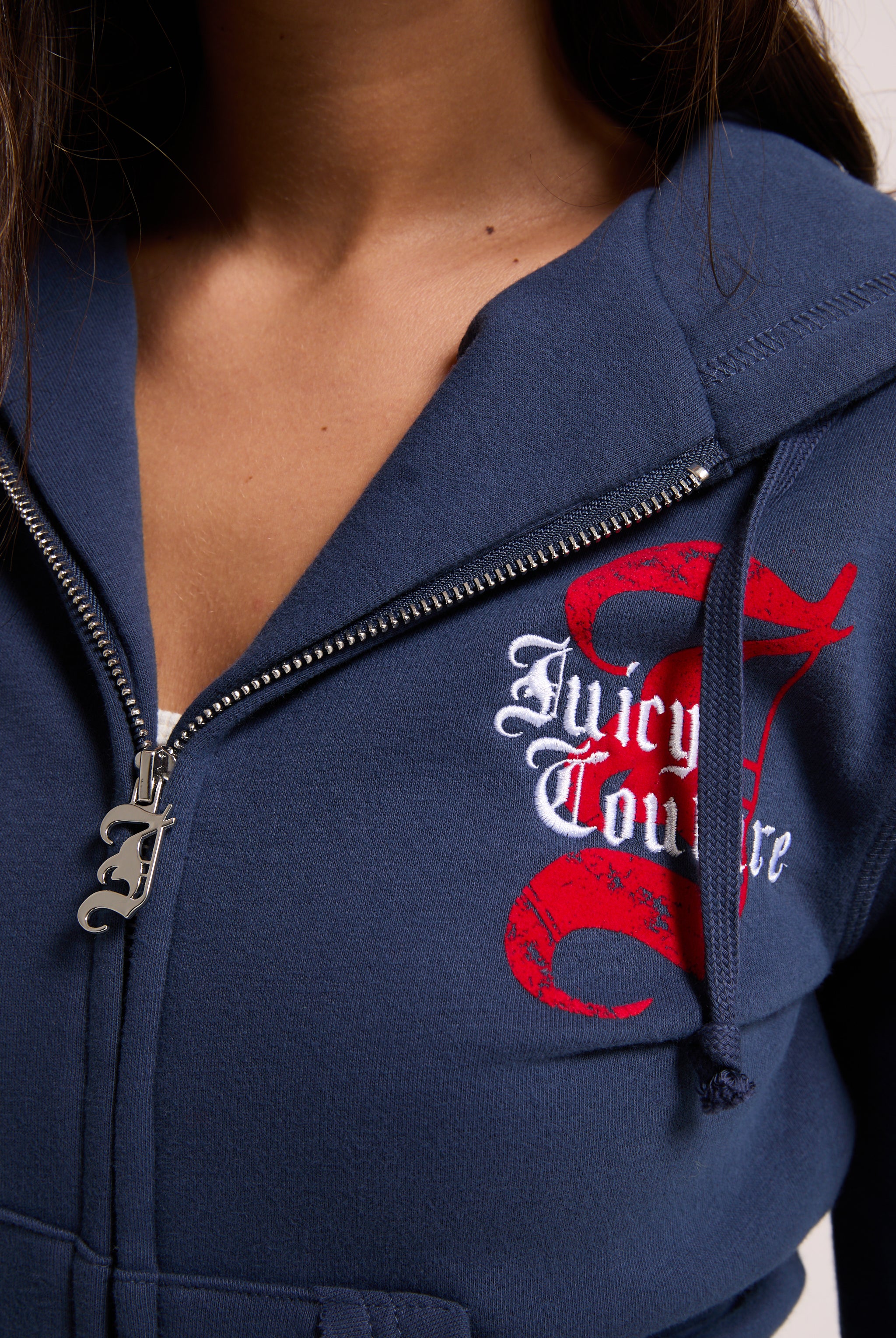 MOOD INDIGO LONGLINE FLEECE ZIP THROUGH HOODIE - Image 6