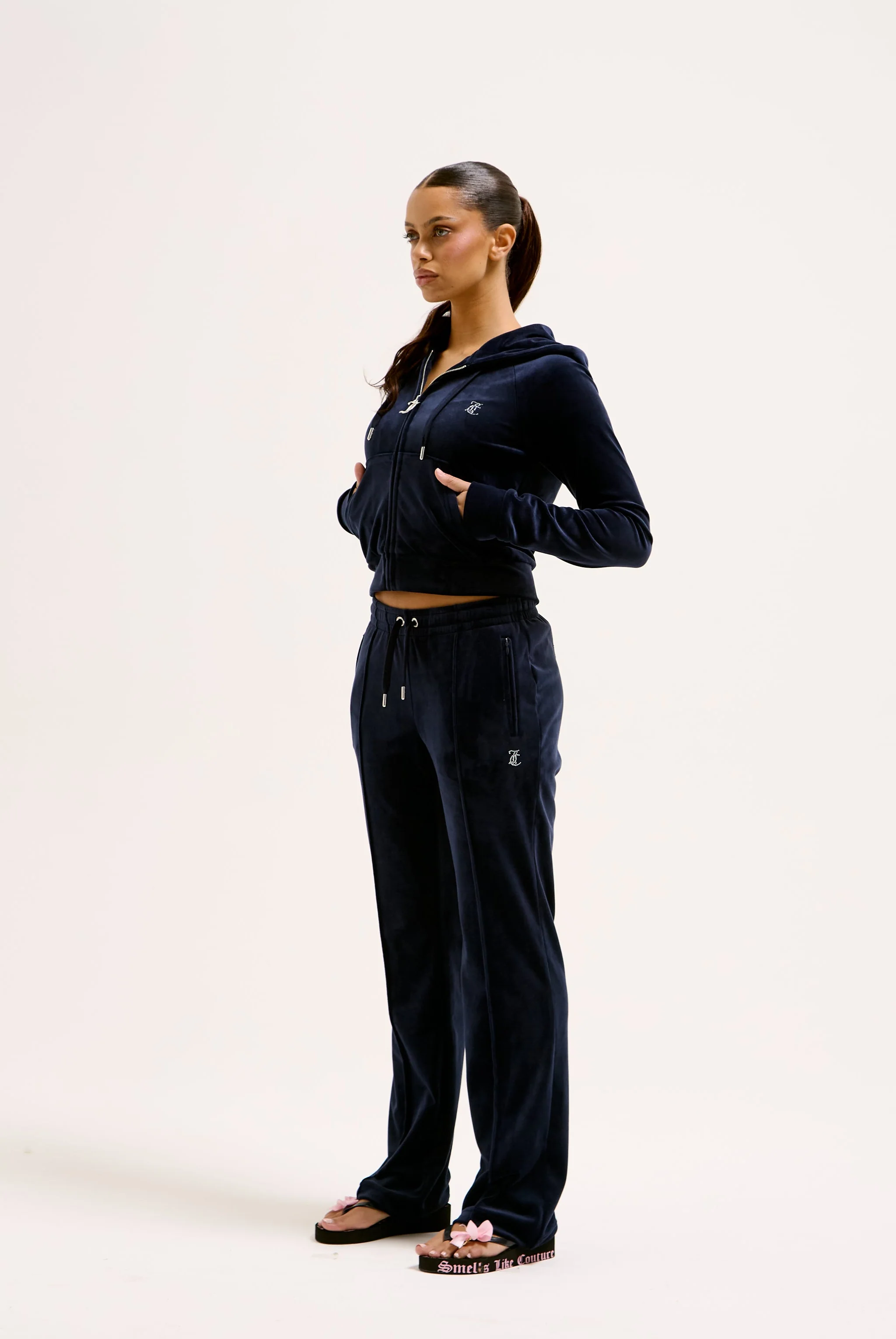 NIGHT SKY DIAMANTÉ VELOUR ZIP-THROUGH HOODIE - Image 9