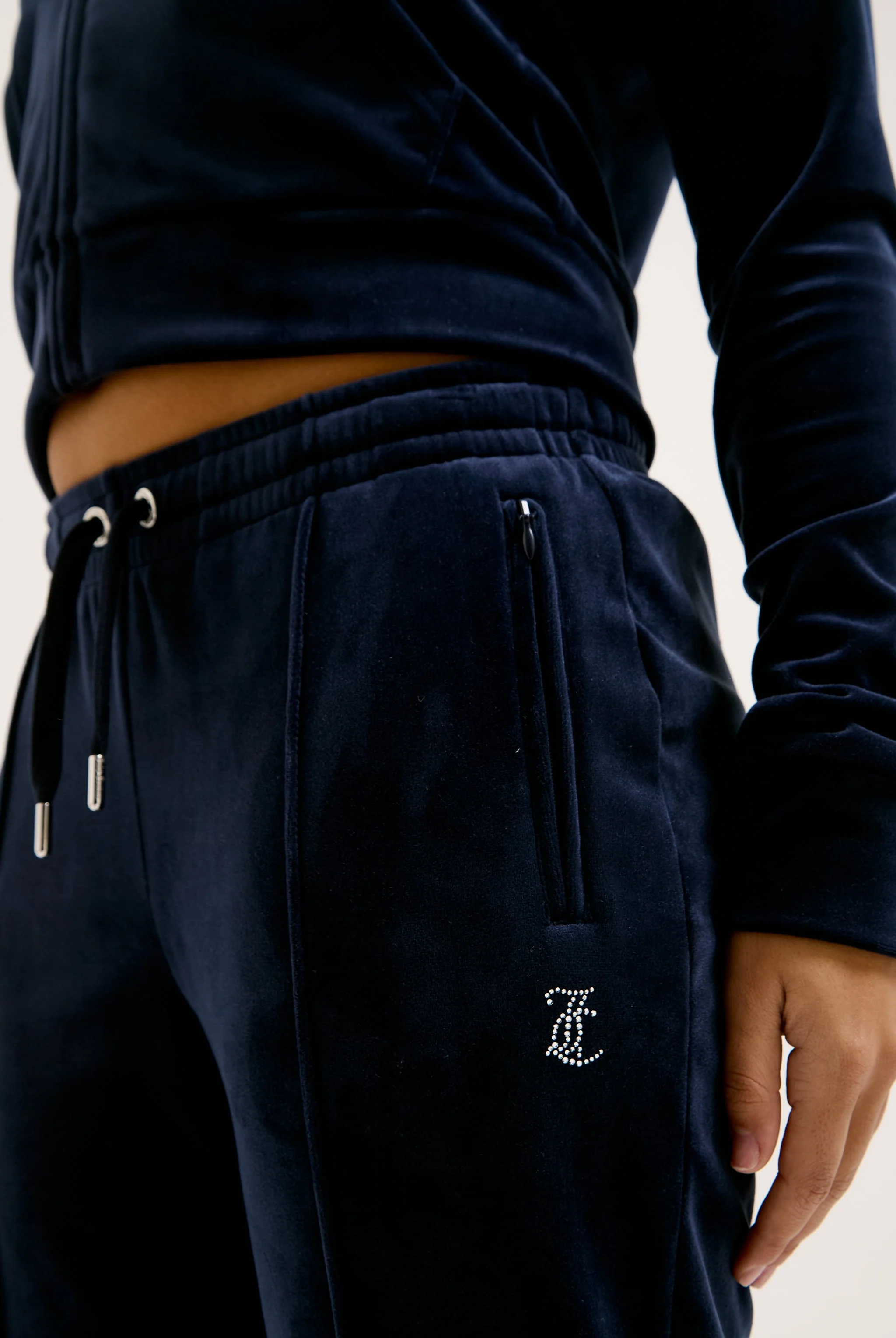 NIGHT SKY VELOUR DIAMANTÉ TRACKSUIT BOTTOM - Image 12