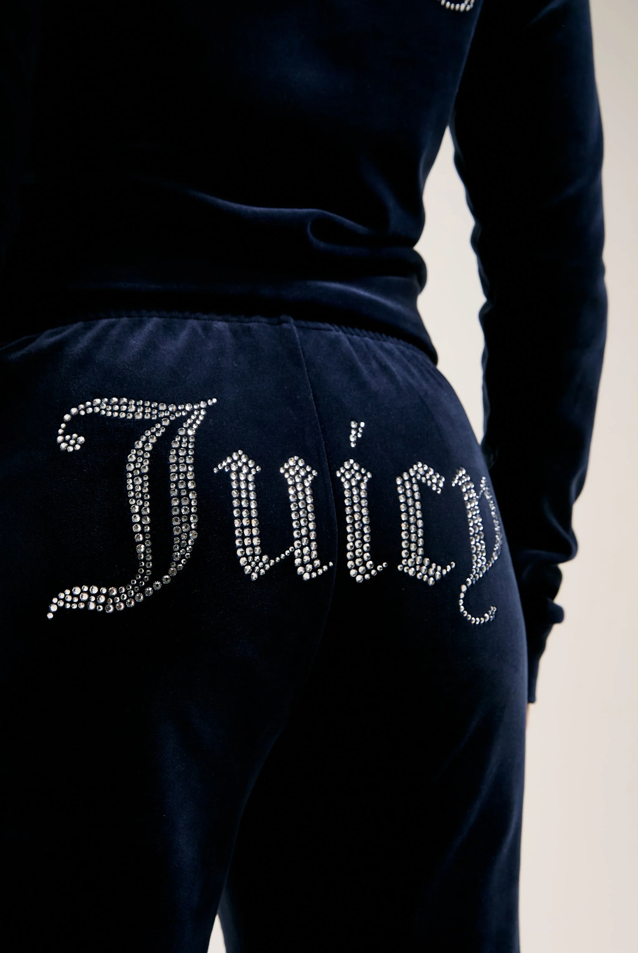 NIGHT SKY VELOUR DIAMANTÉ TRACKSUIT BOTTOM - Image 3