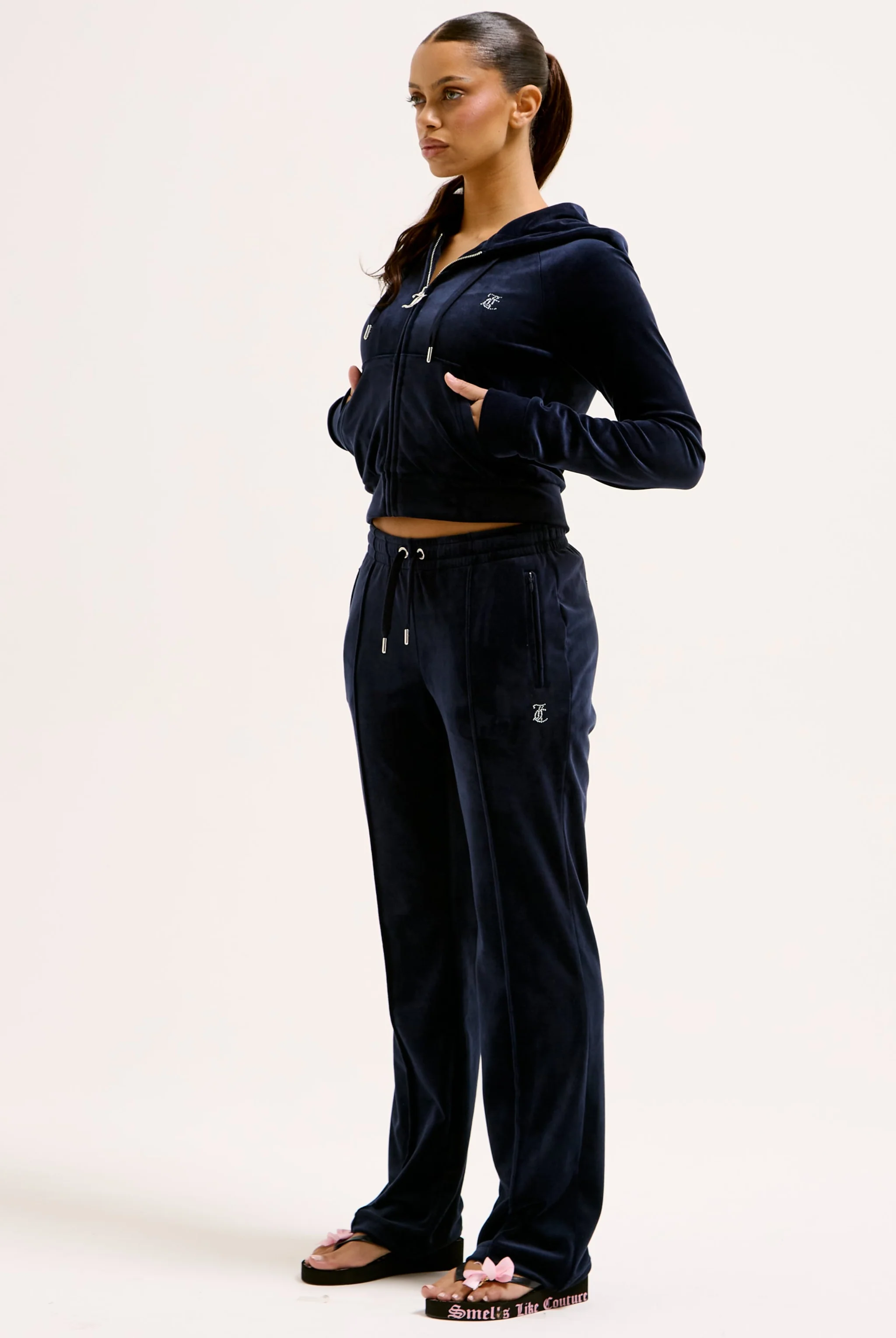 NIGHT SKY VELOUR DIAMANTÉ TRACKSUIT BOTTOM - Image 6