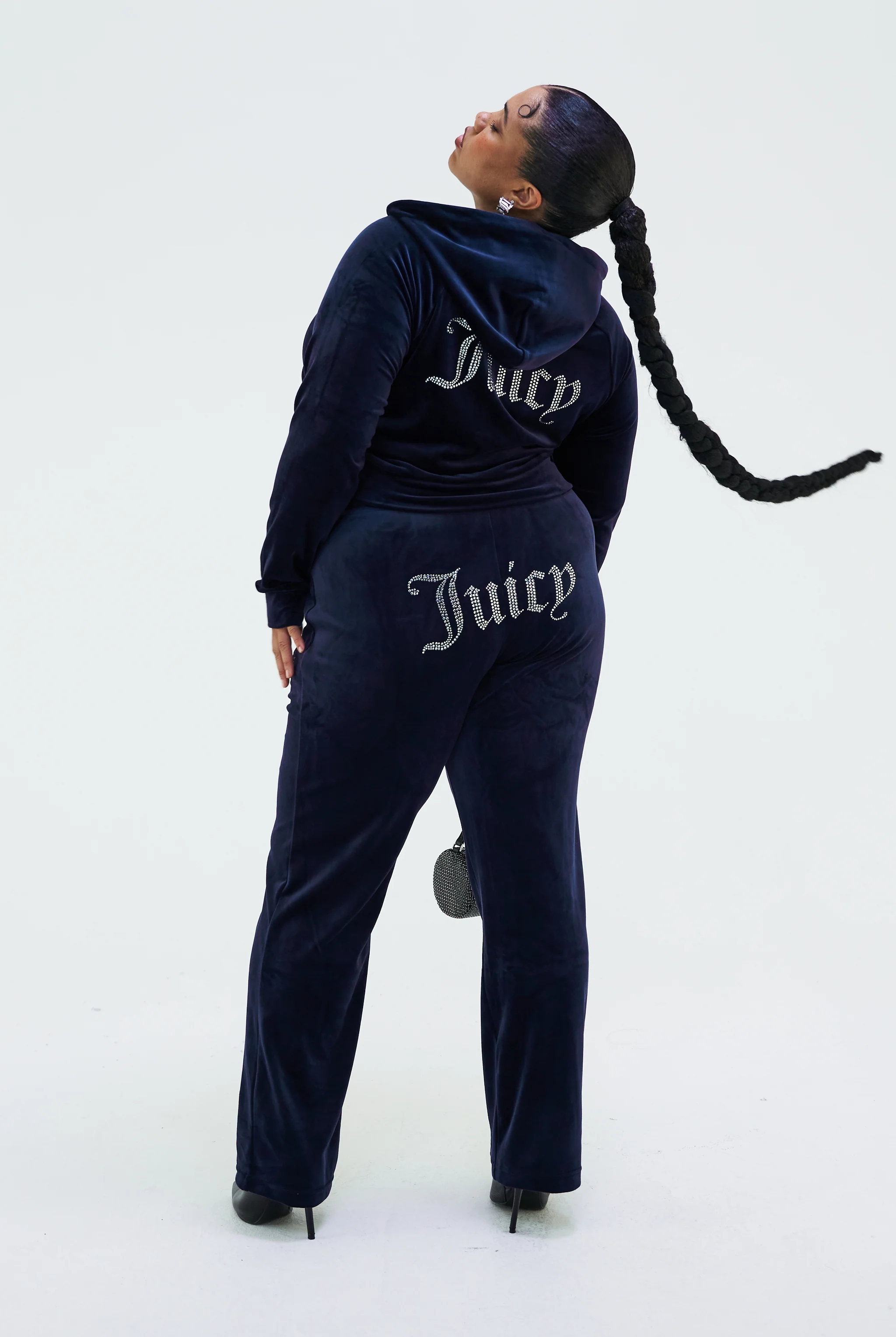 NIGHT SKY VELOUR DIAMANTÉ TRACKSUIT BOTTOM - Image 7