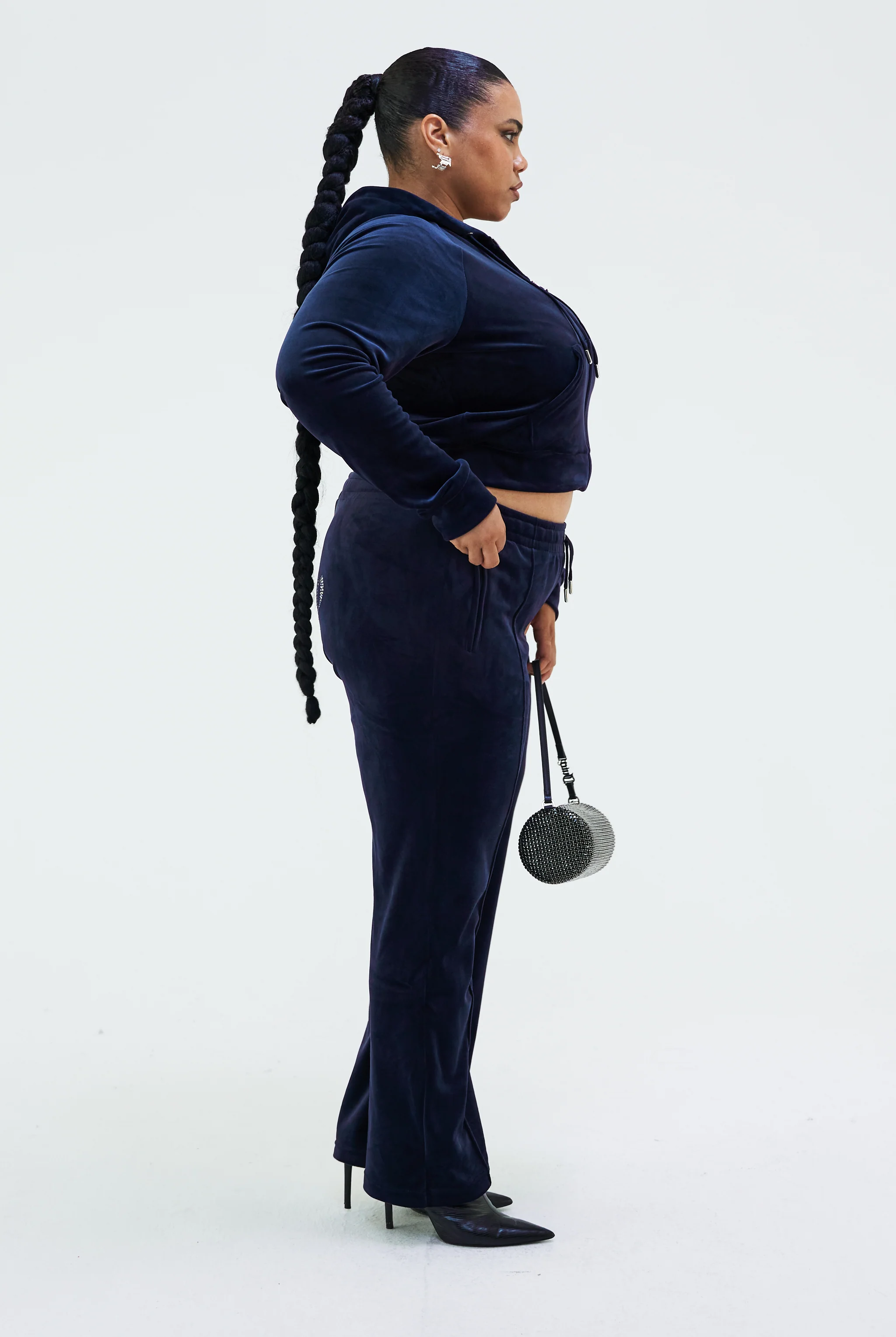 NIGHT SKY VELOUR DIAMANTÉ TRACKSUIT BOTTOM - Image 8