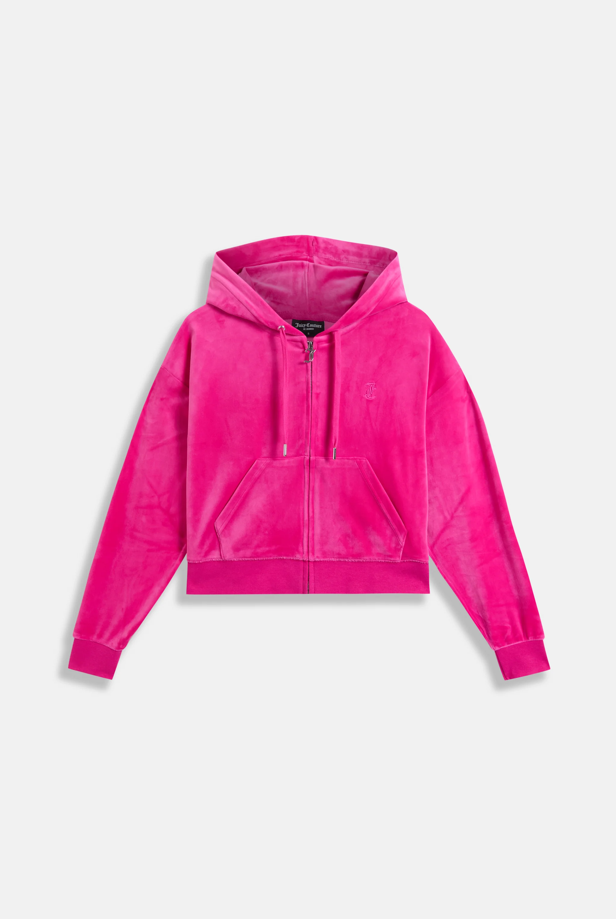 NOSTALGIA PINK CROP OVERSIZED CLASSIC VELOUR HOODIE - Image 2