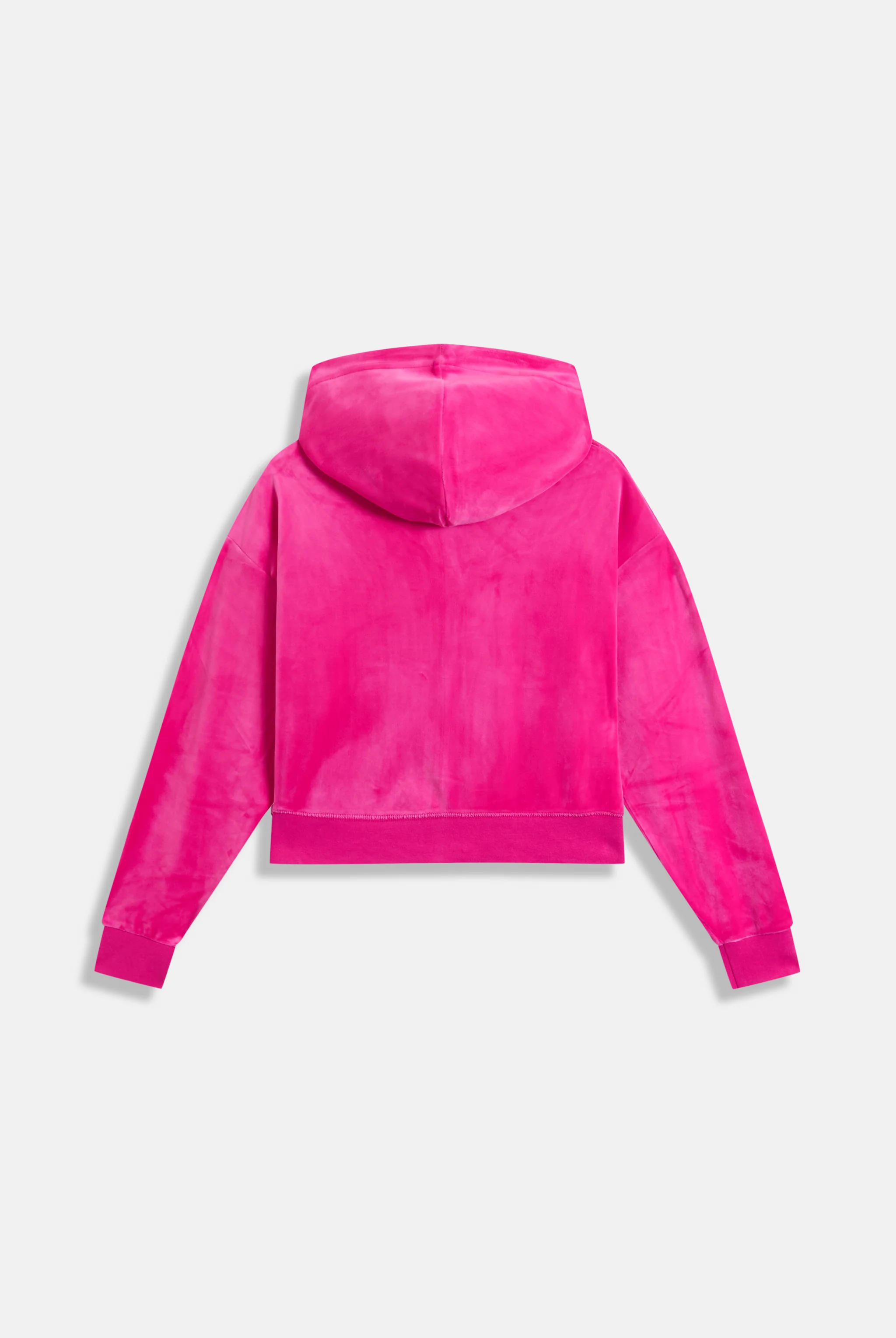 NOSTALGIA PINK CROP OVERSIZED CLASSIC VELOUR HOODIE - Image 4