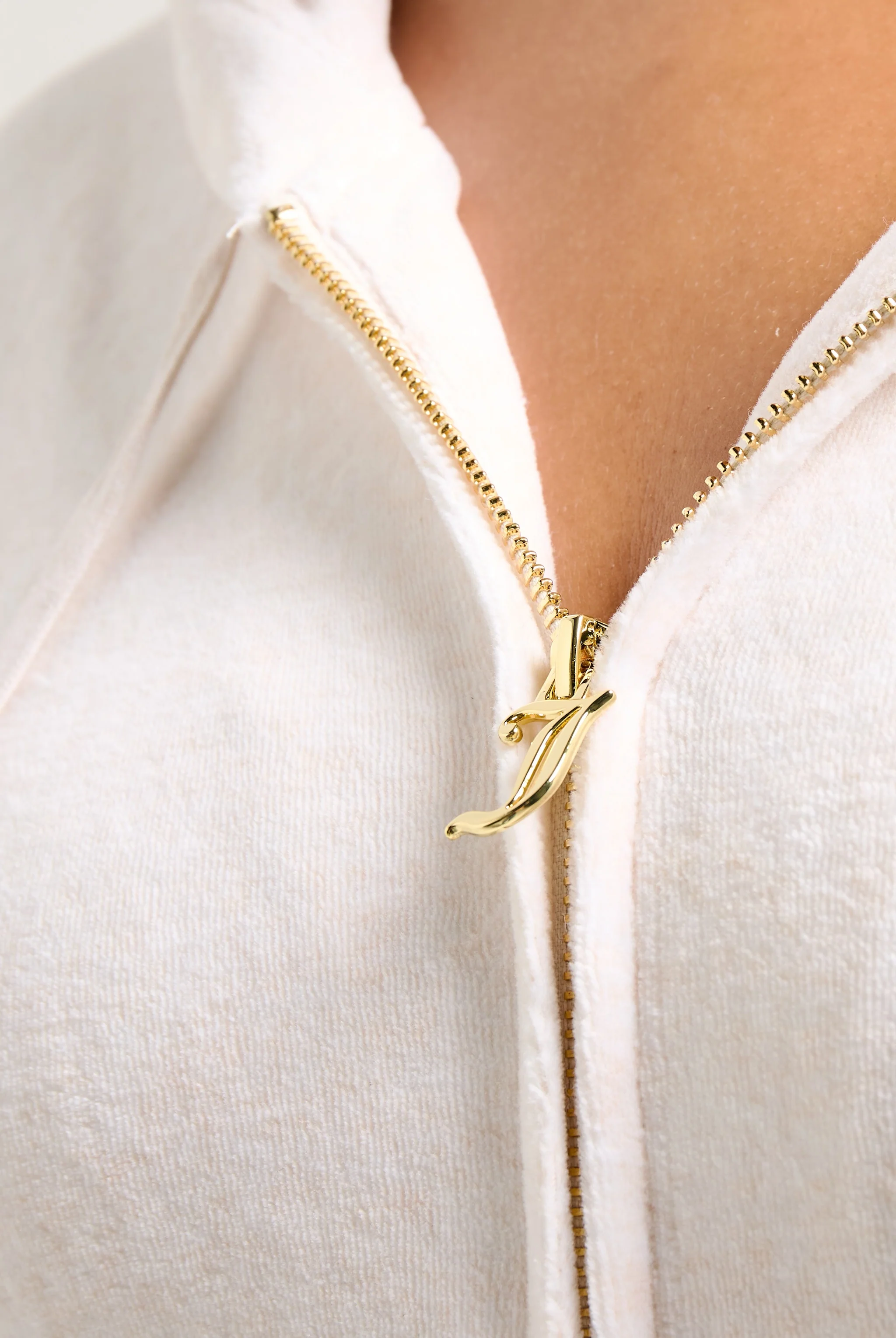OATMEAL MARL & GOLD COTTON VELOUR ROBERTSON HOODIE - Image 4