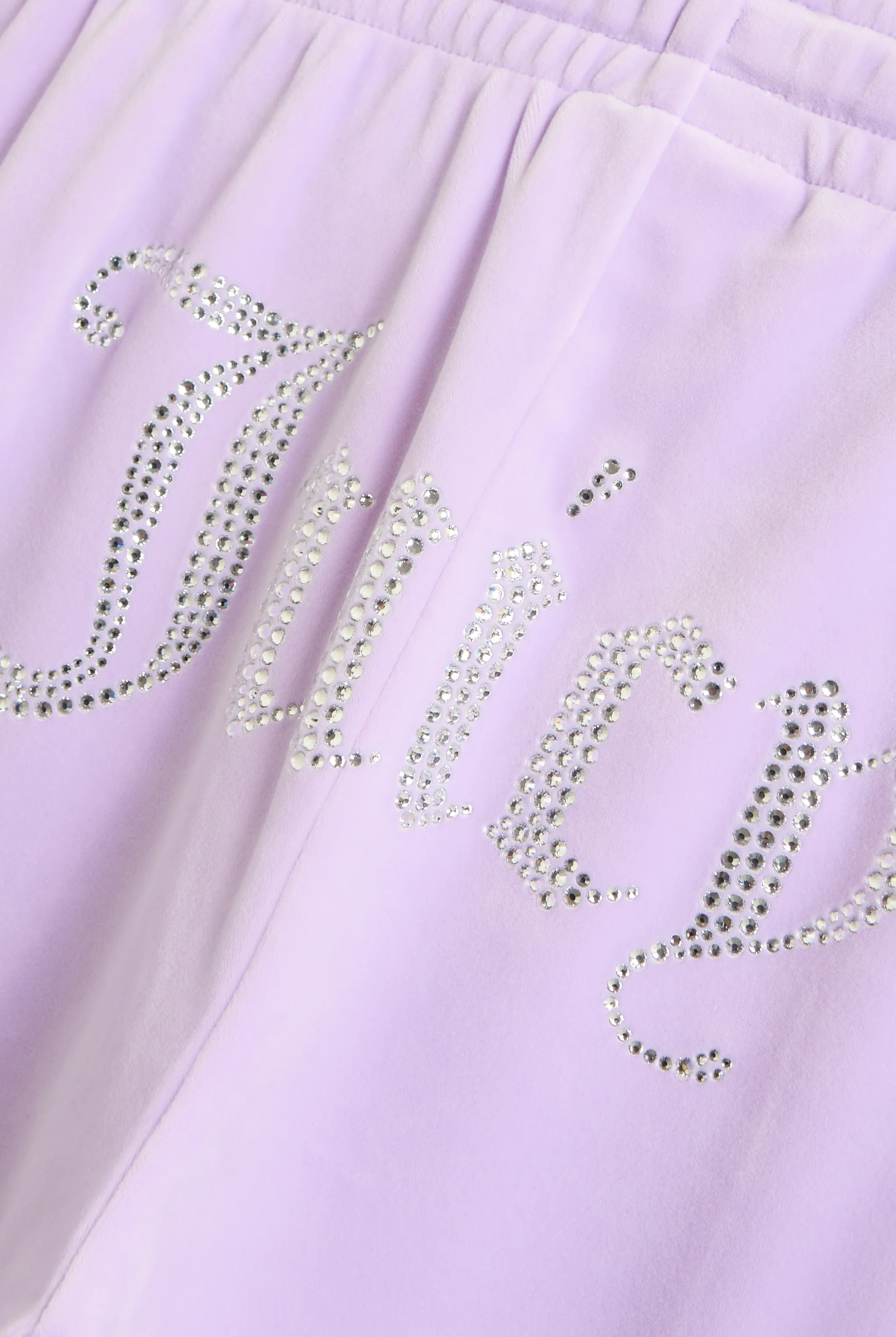 PASTEL LILAC VELOUR DIAMANTÉ TRACKSUIT BOTTOM - Image 9