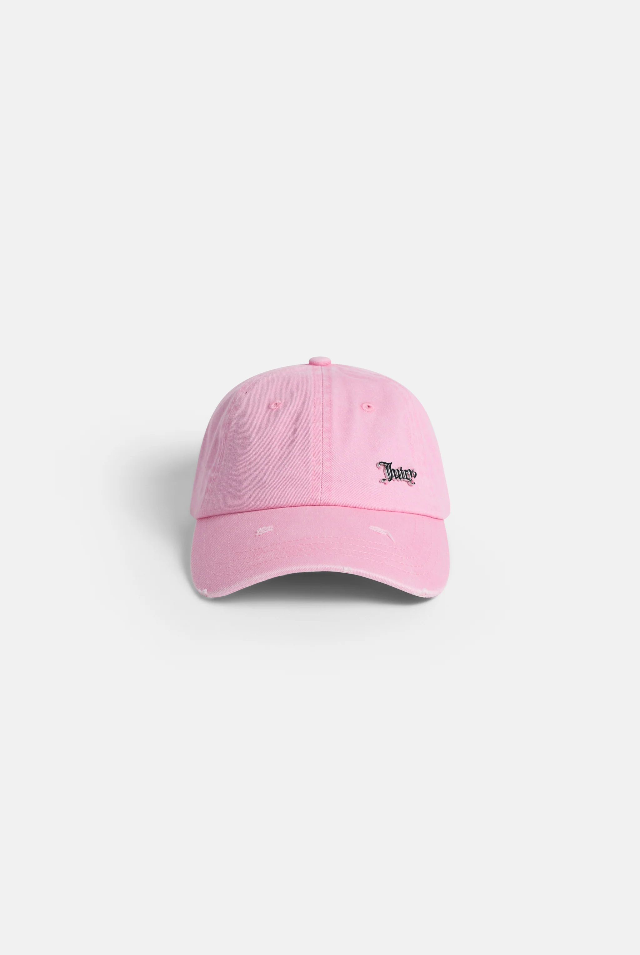 PINK DISTRESSED COTTON DENIM CAP - Image 2
