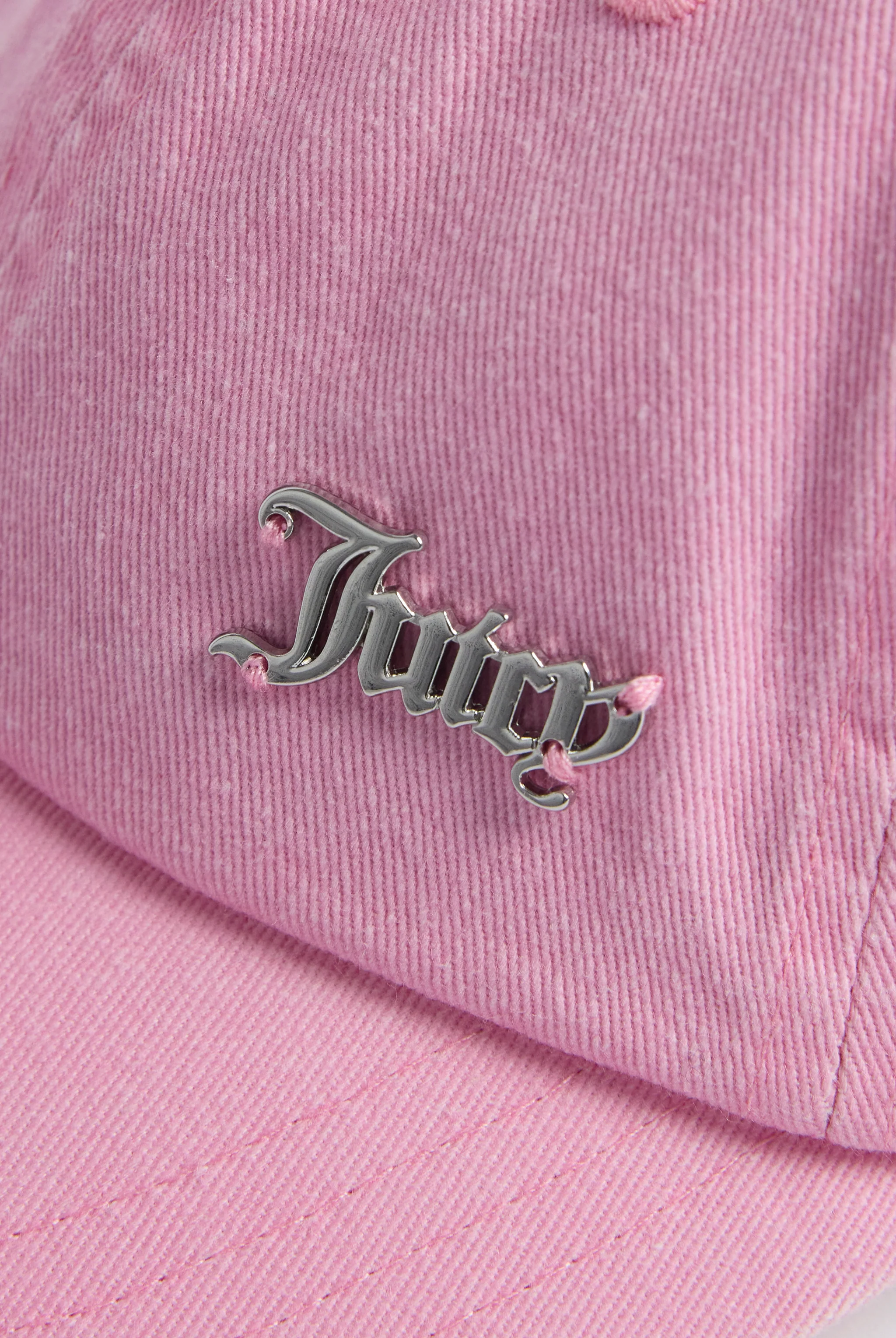 PINK DISTRESSED COTTON DENIM CAP - Image 3