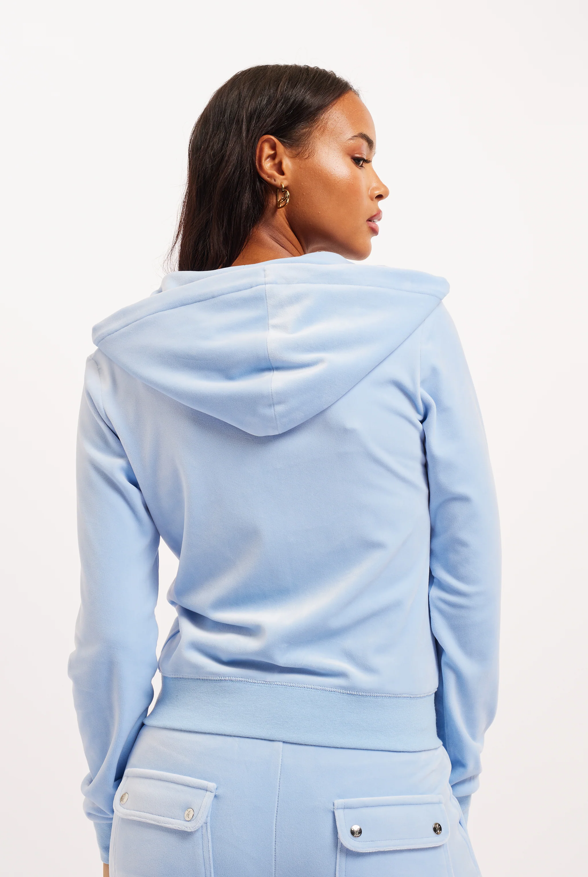 POWDER BLUE CLASSIC VELOUR DEL RAY POCKETED BOTTOMS - Image 3