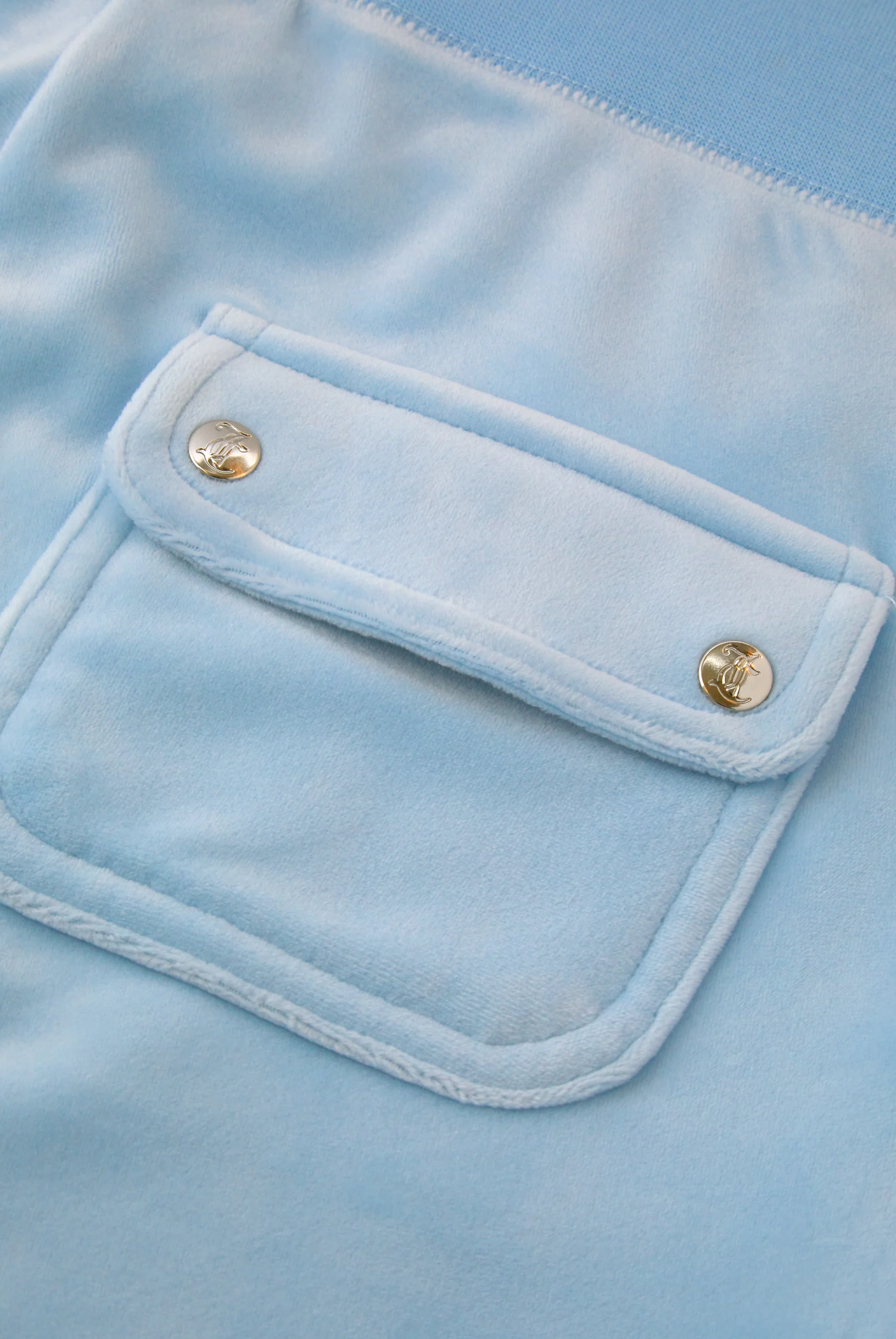 POWDER BLUE CLASSIC VELOUR DEL RAY POCKETED BOTTOMS - Image 4