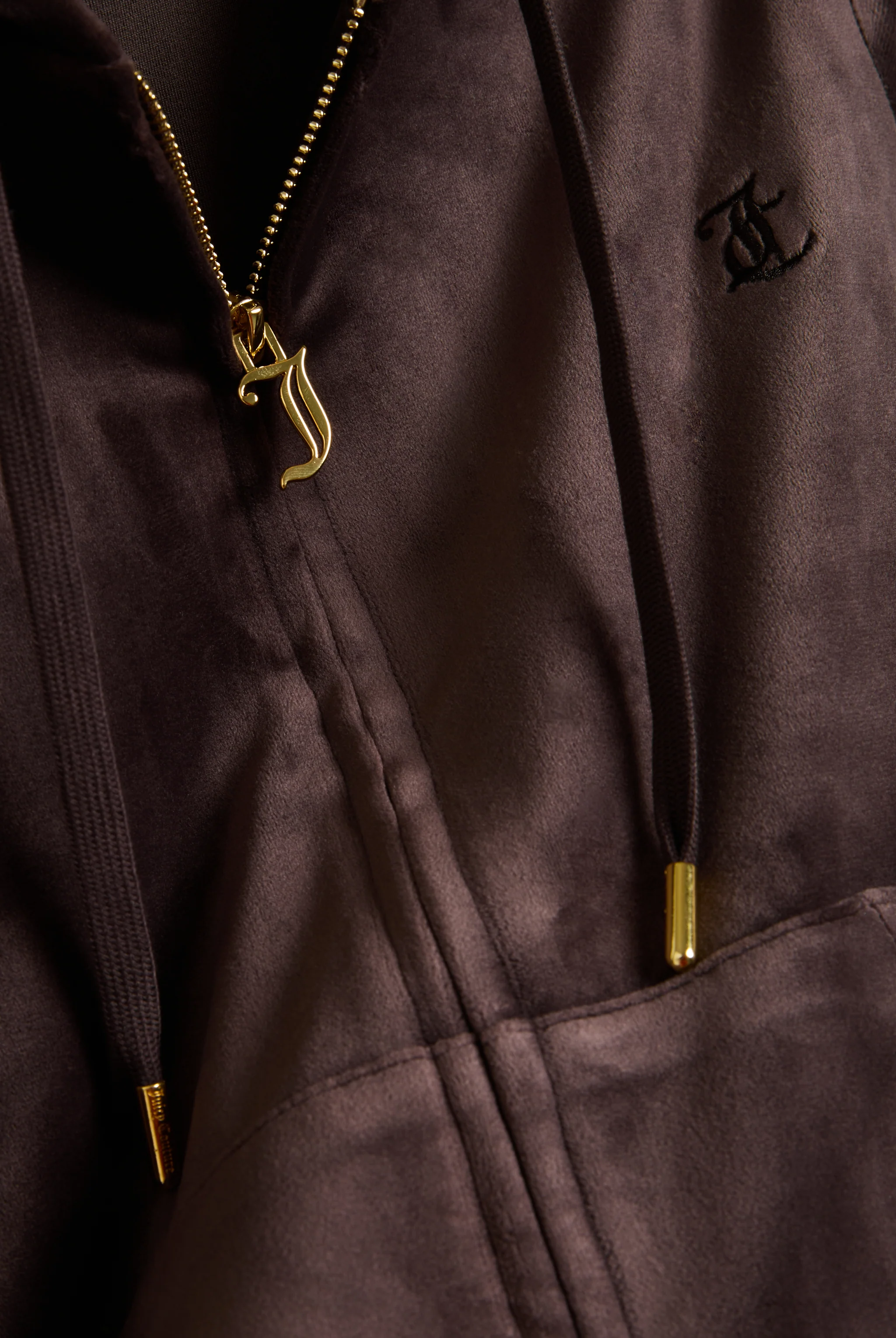 JAVA & GOLD CLASSIC VELOUR ROBERTSON HOODIE - Image 4