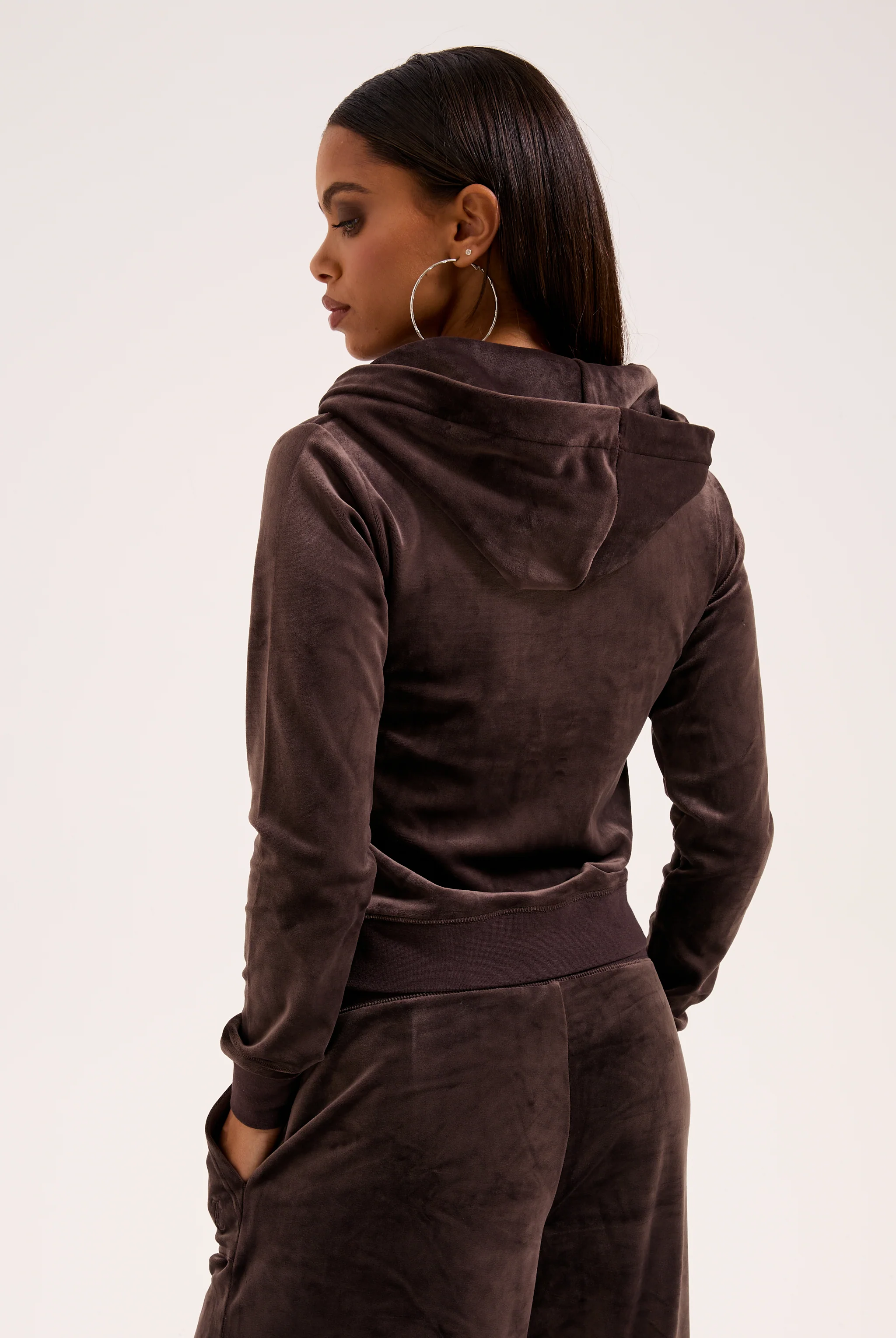 JAVA & GOLD CLASSIC VELOUR ROBERTSON HOODIE - Image 5