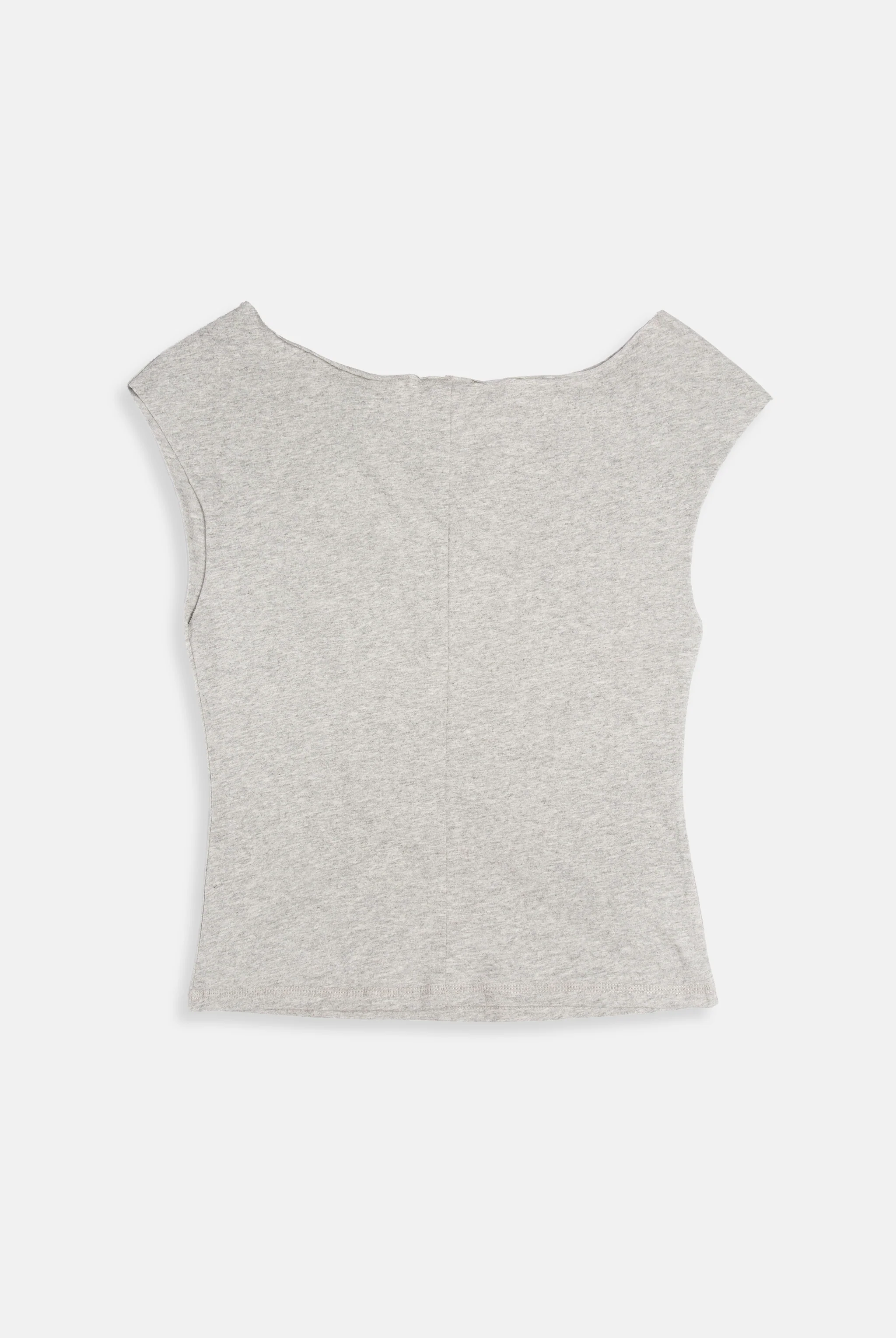 SILVER MARL OFF THE SHOULDER T-SHIRT - Image 8