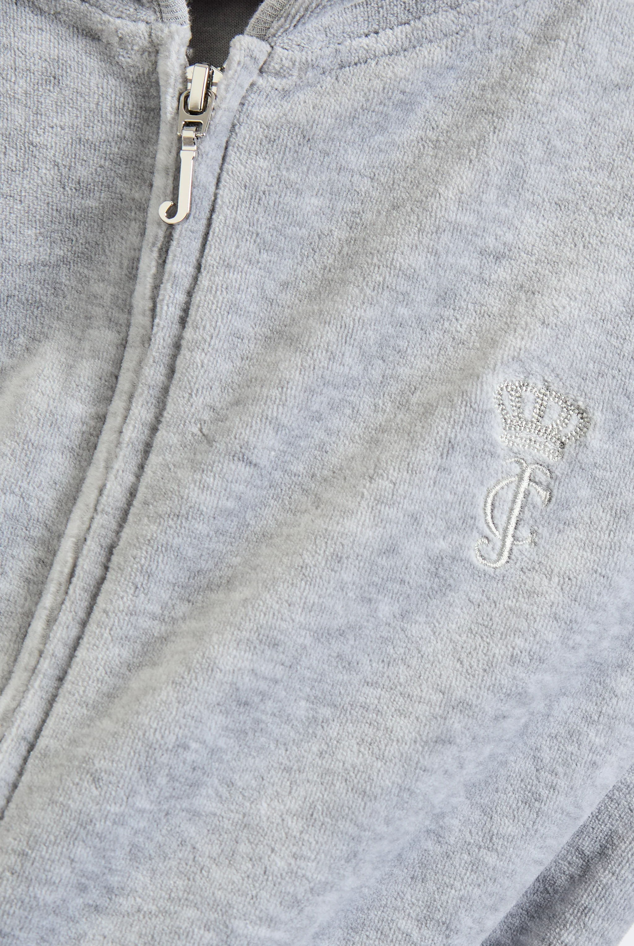 SILVER MARL BAMBOO VELOUR HERITAGE HOODIE - Image 4