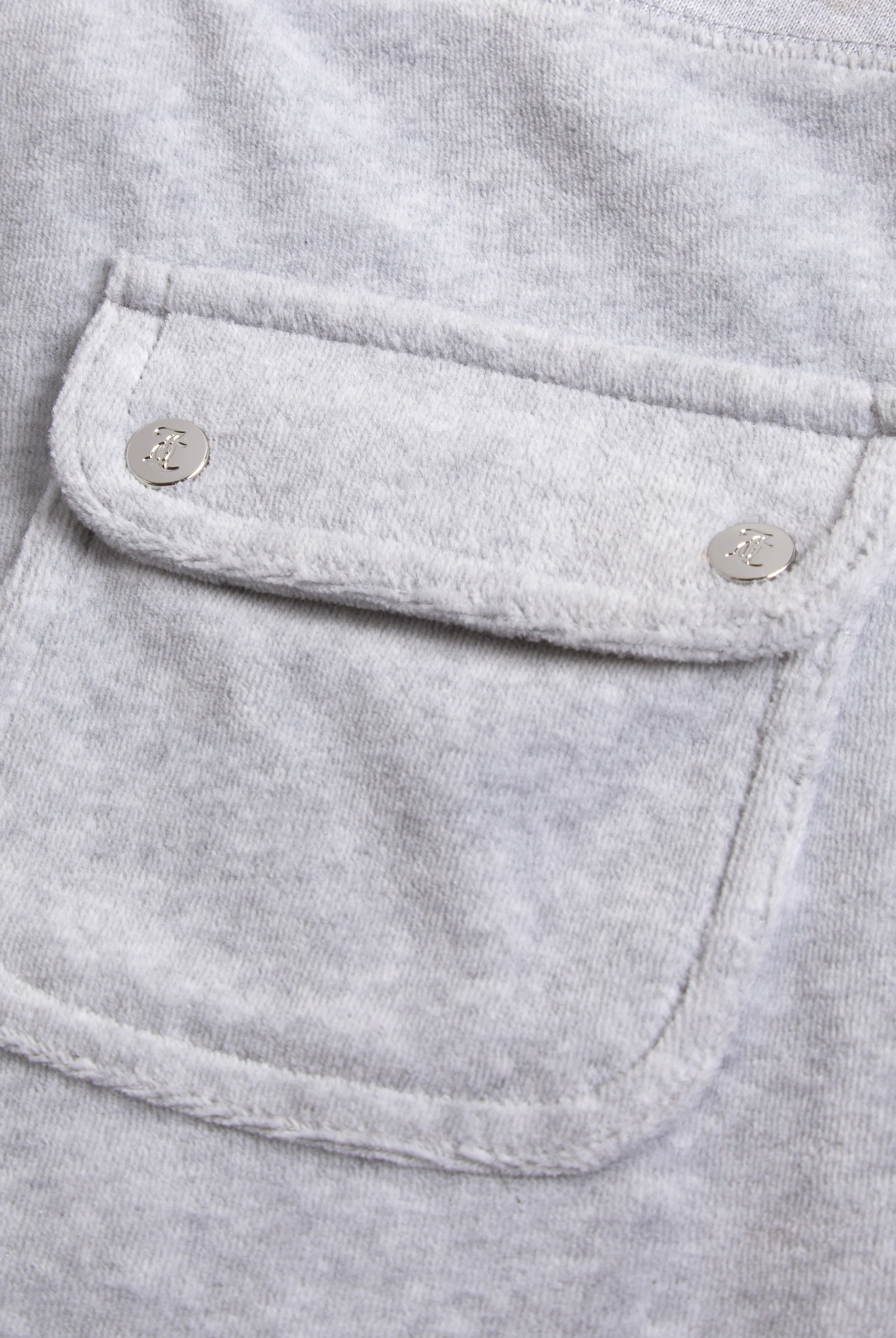 SILVER MARL COTTON VELOUR DEL RAY POCKETED BOTTOMS - Image 7