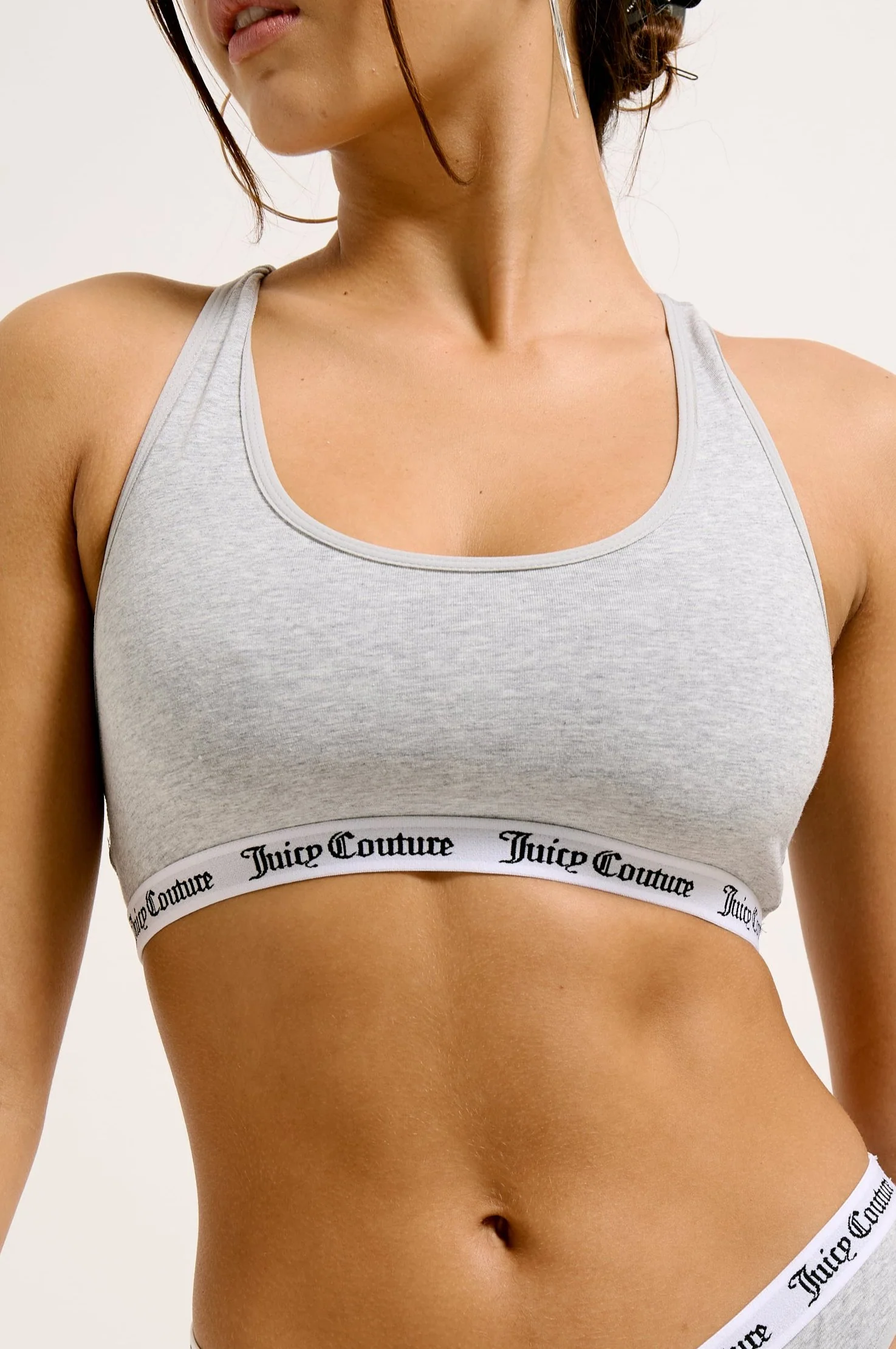 SILVER MARL COTTON BRALETTE - Image 3