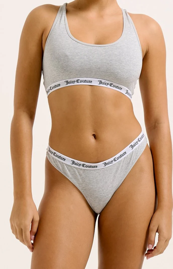 SILVER MARL COTTON BRALETTE - Image 5