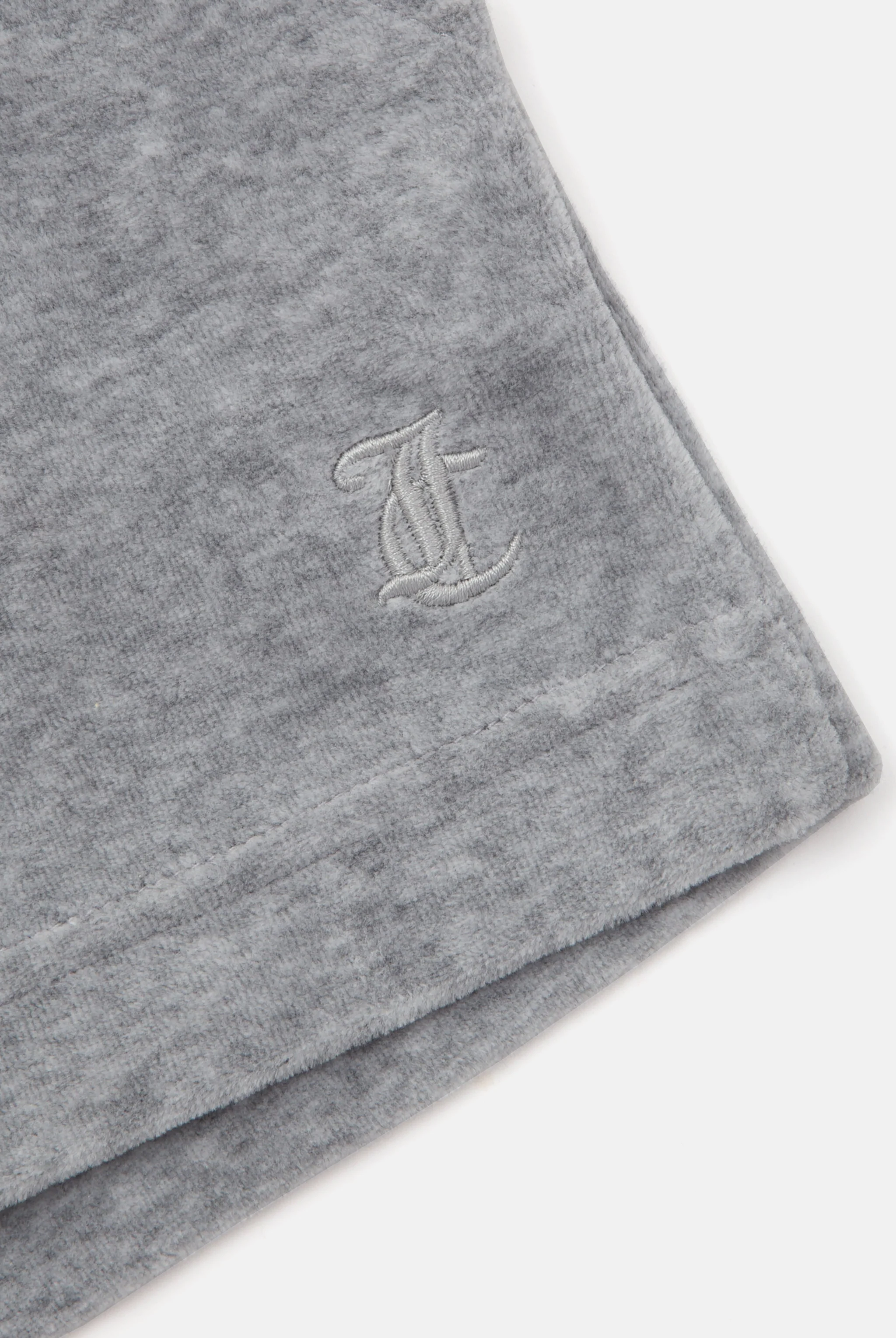 SILVER MARL COTTON VELOUR TRACK SHORT WITH BACK POCKET - Image 5