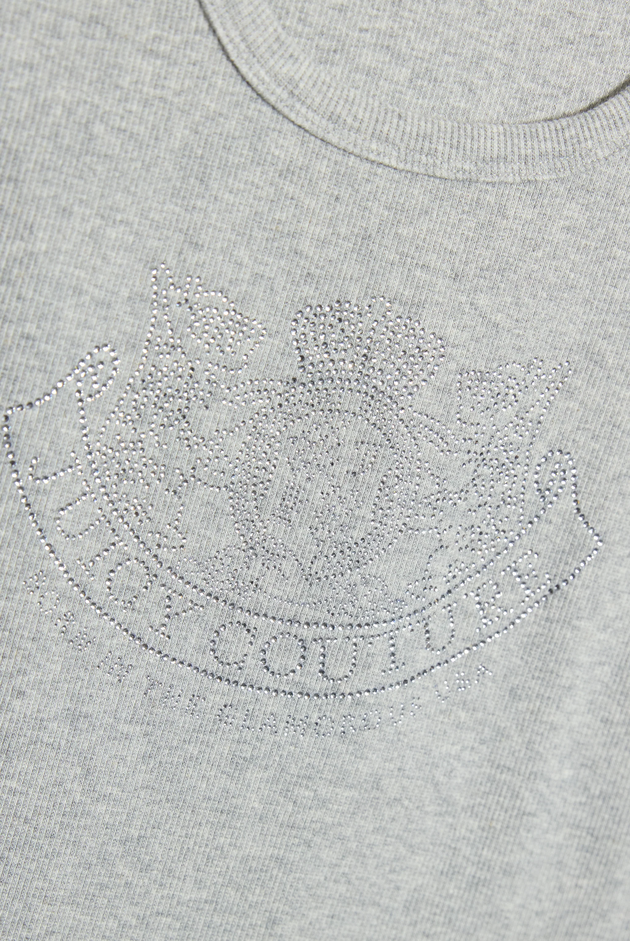 SILVER MARL DIAMANTÉ DOG CREST VEST - Image 5