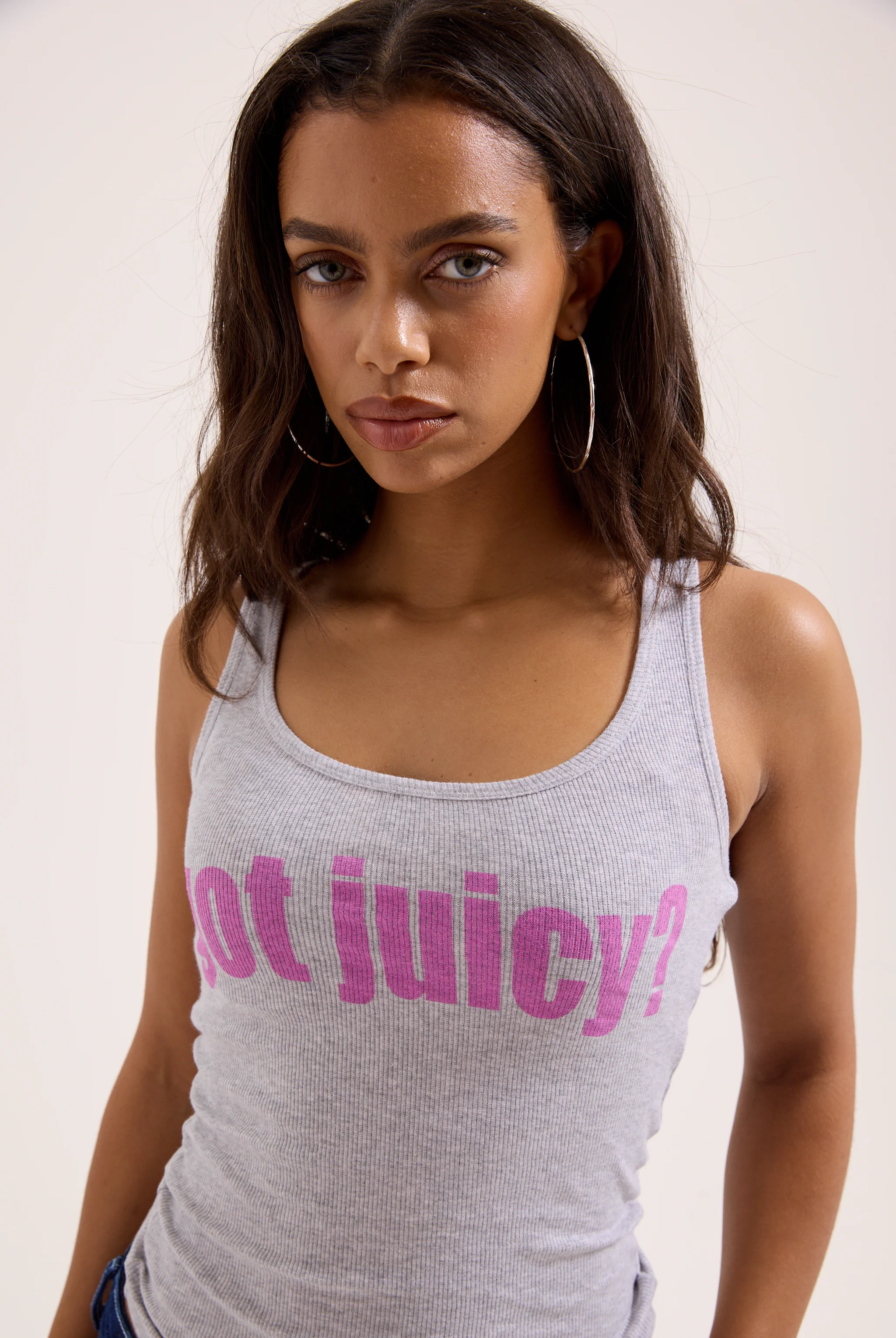 SILVER MARL GOT JUICY RIB VEST - Image 4