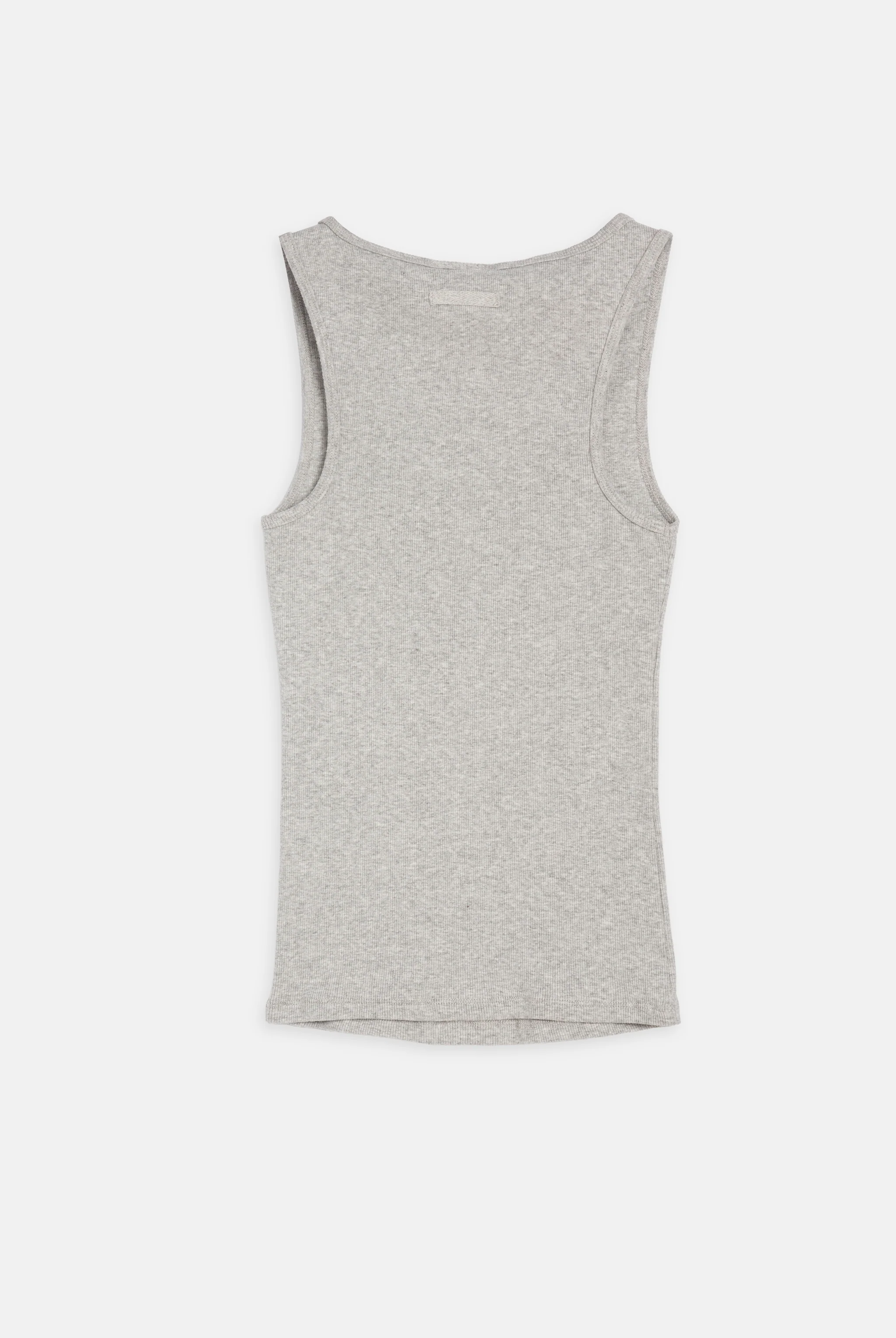 SILVER MARL  LONGLINE RIBBED VEST - Image 5
