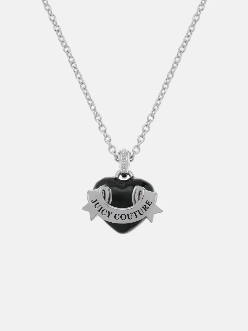SILVER TONE ENAMEL ICON HEART PENDANT - Image 3