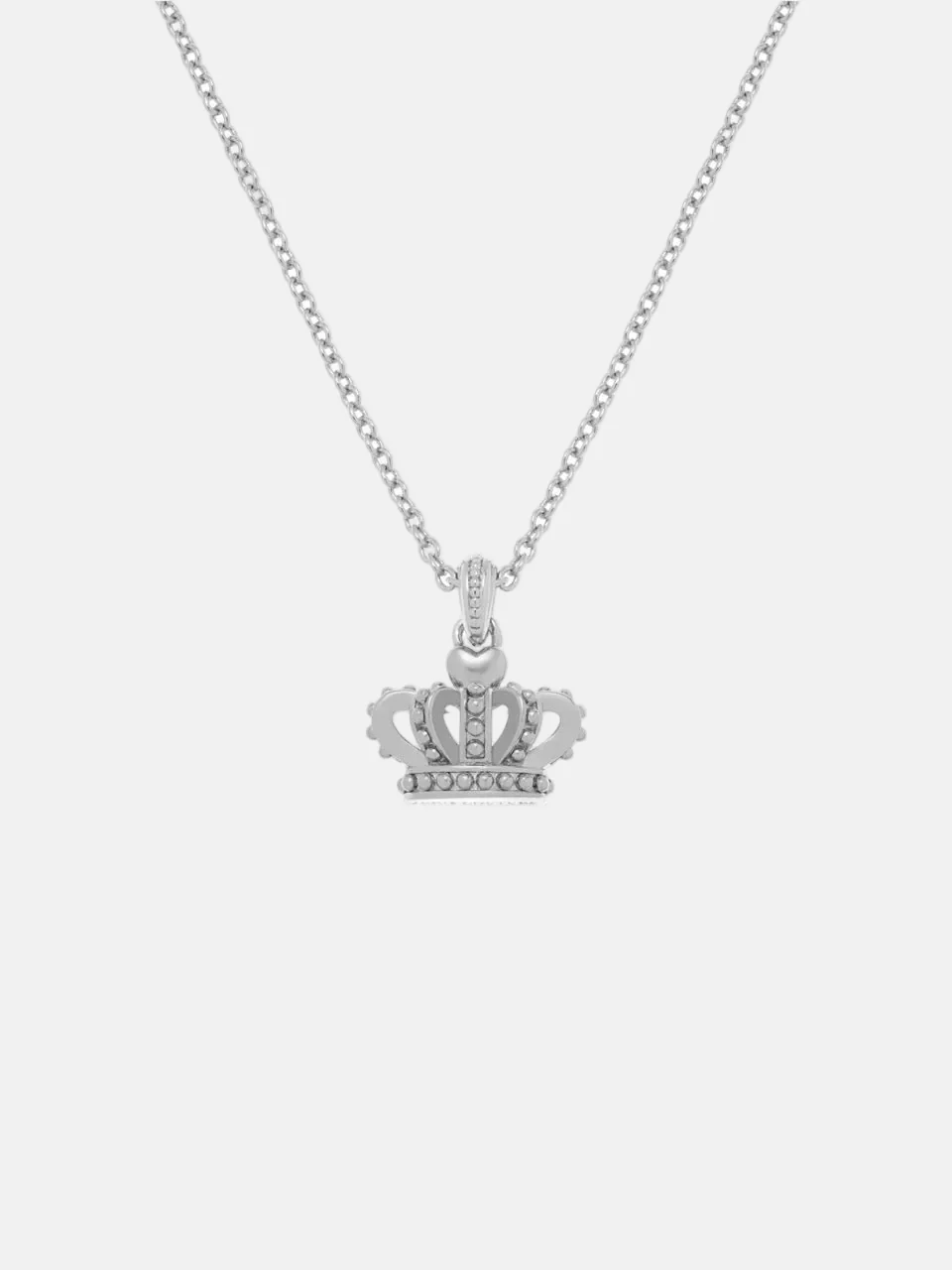 SILVER TONE ICON CROWN PENDANT - Image 3