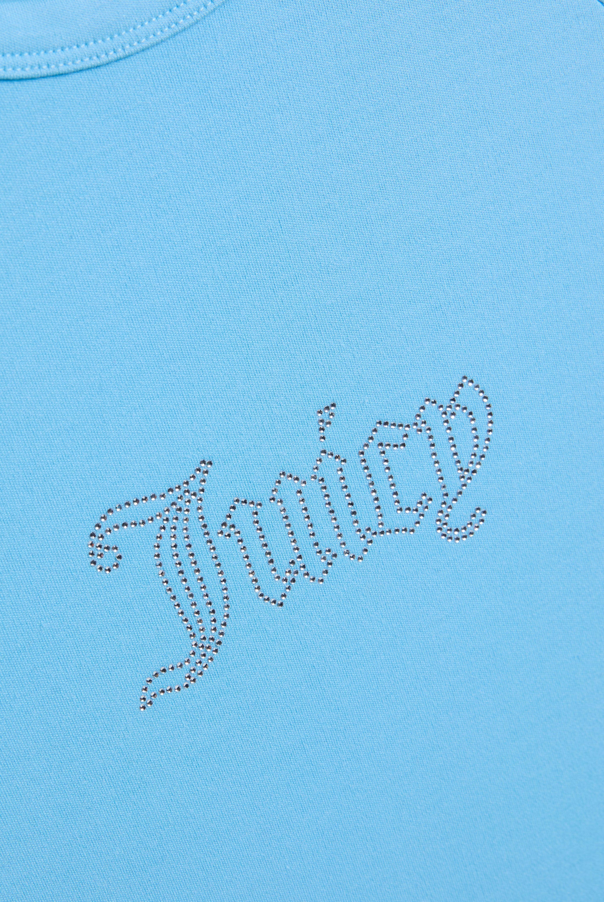 SKY BLUE RAGLAN DIAMANTÉ BABY TEE - Image 5