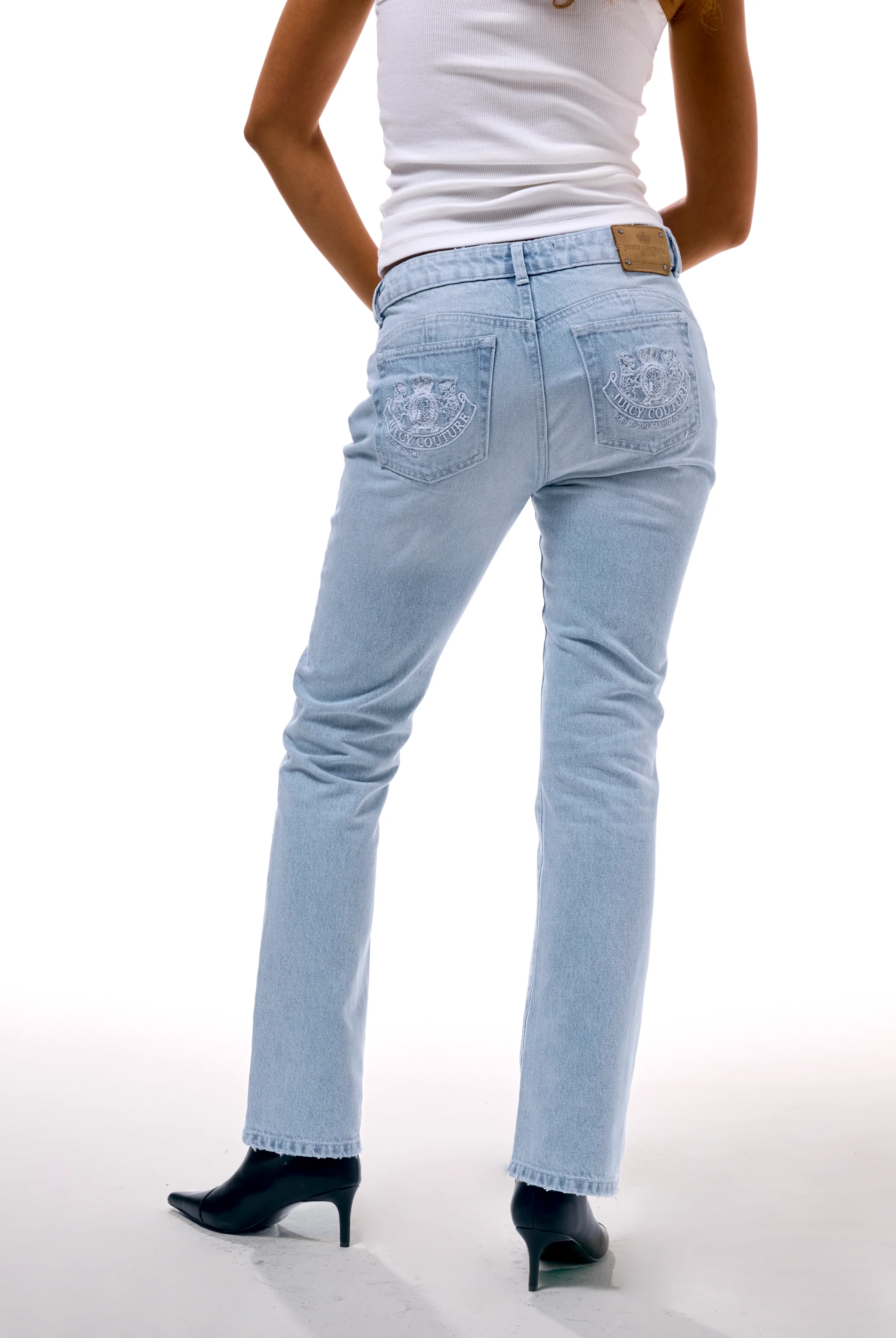 LIGHT WASH DOG CREST BOOTCUT JEANS - Image 3