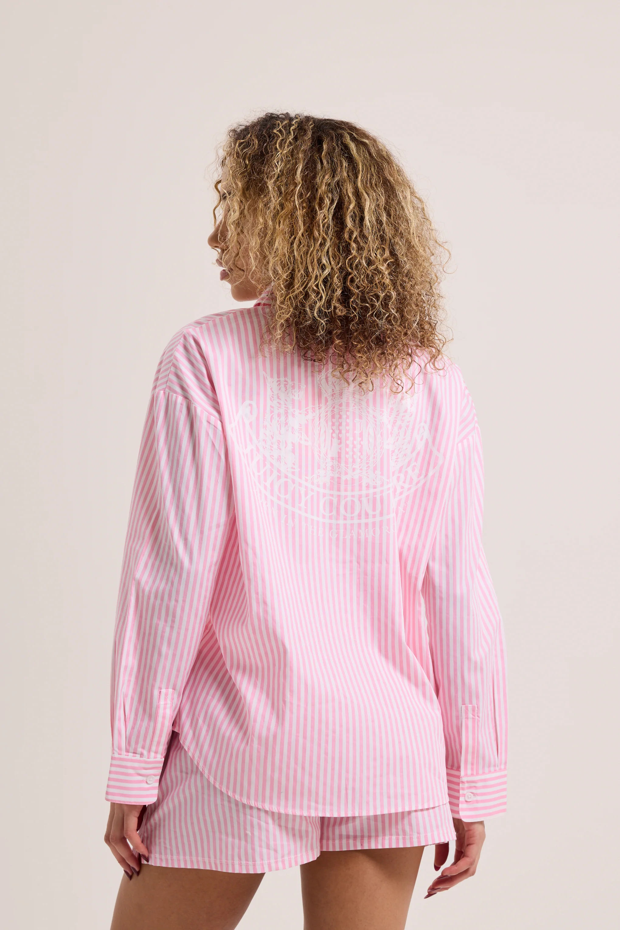 STRIPE LOUNGEWEAR OVERSIZED SHIRT - Image 8