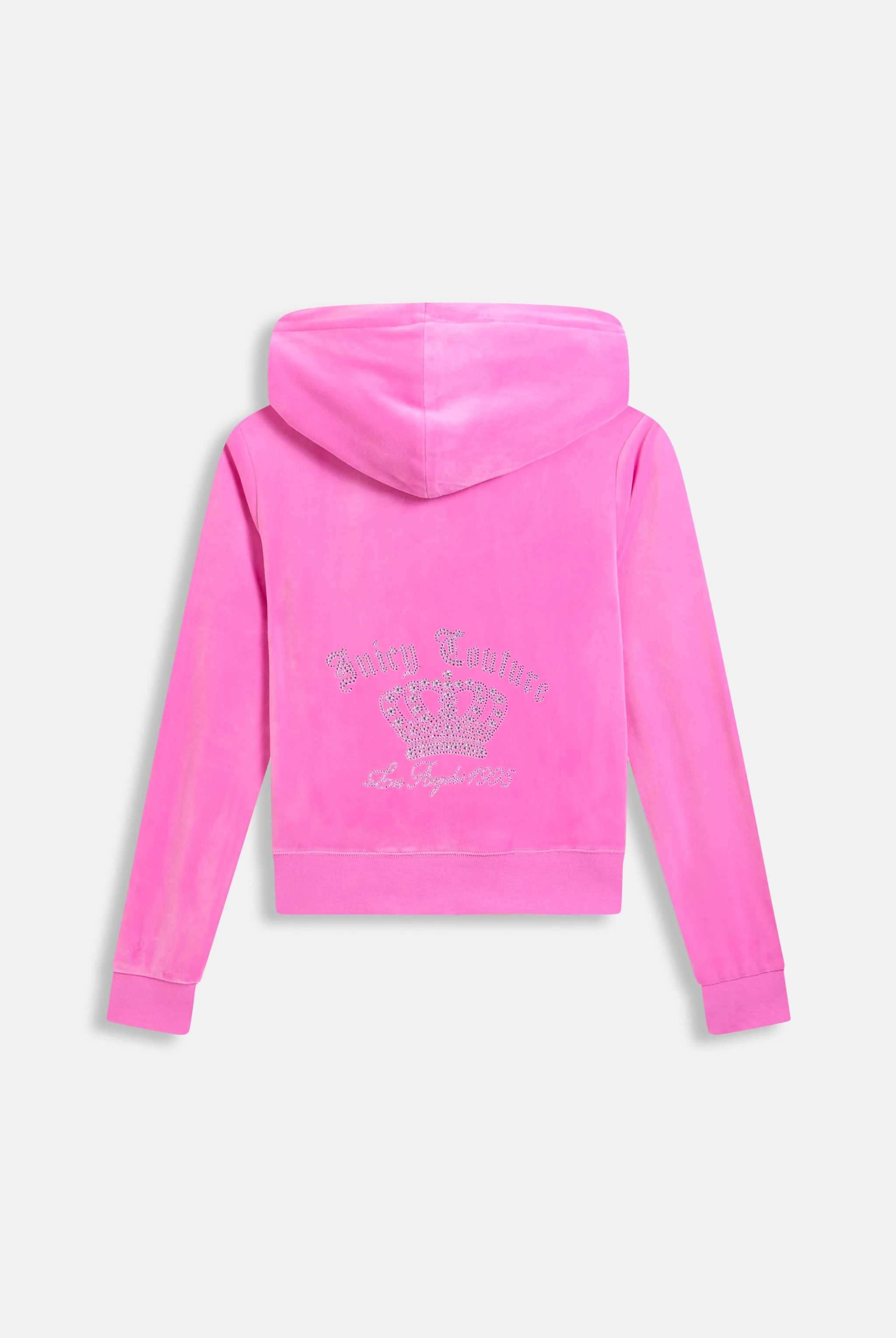 SUPER PINK GOTHIC CROWN CLASSIC VELOUR HOODIE - Image 2