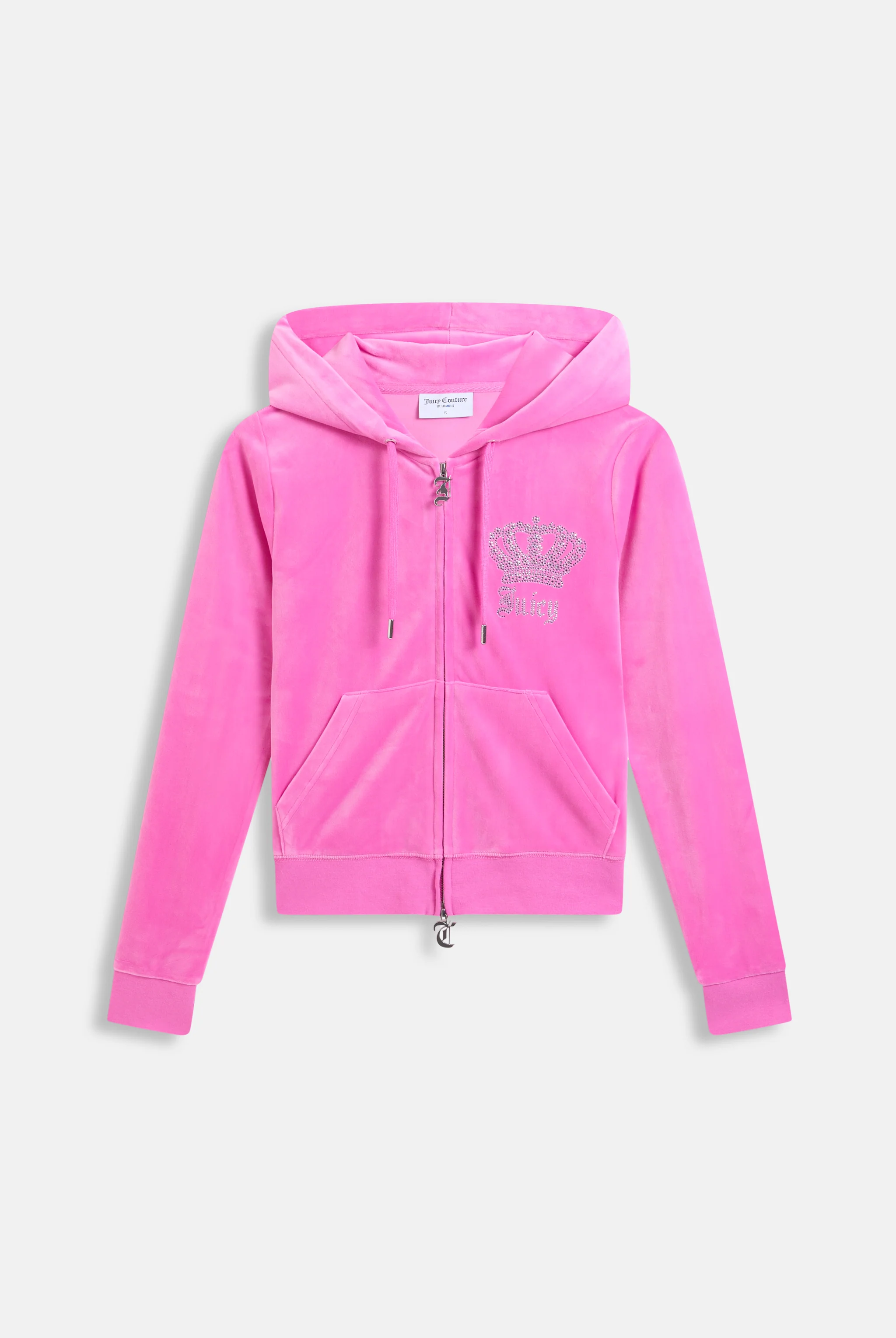 SUPER PINK GOTHIC CROWN CLASSIC VELOUR HOODIE - Image 6